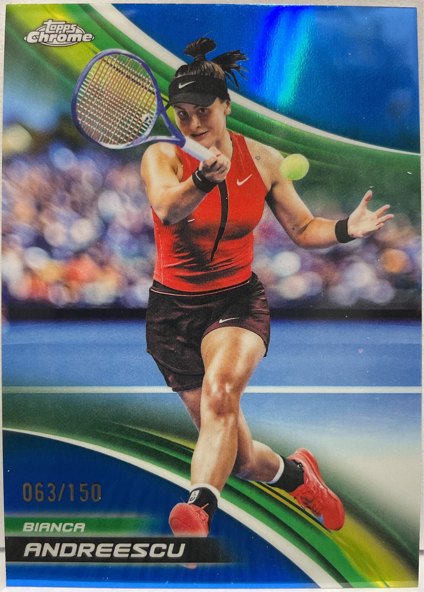 Bianca Andreescu 63/150 Blue Topps Chrome Tennis 2025