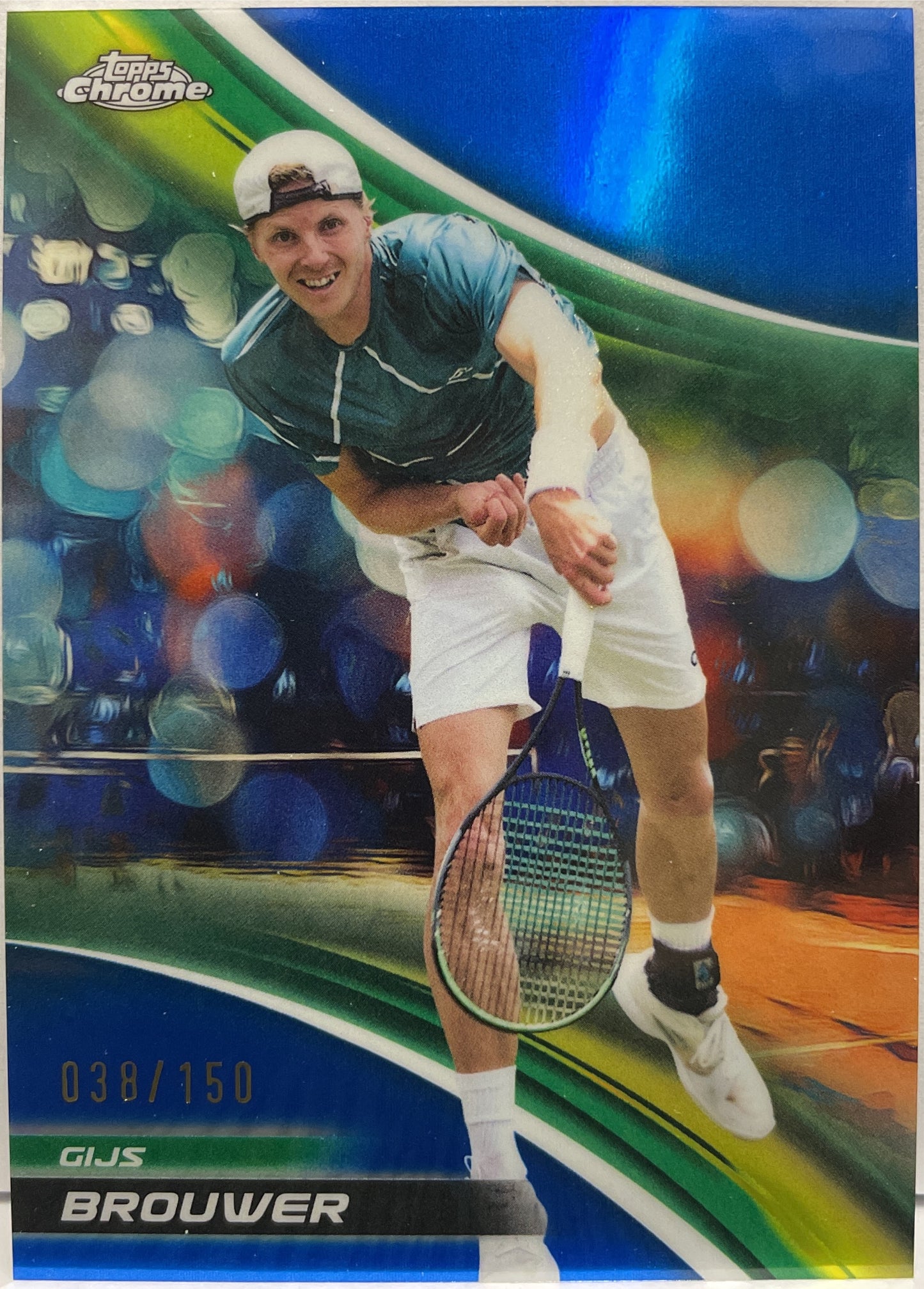Gijs Brouwer 38/150 Blue Topps Chrome Tennis 2025
