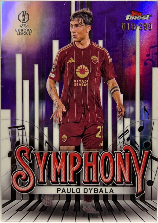 Paulo Dybala 18/299 Symphony Purple Topps Finest UCC 2024/25