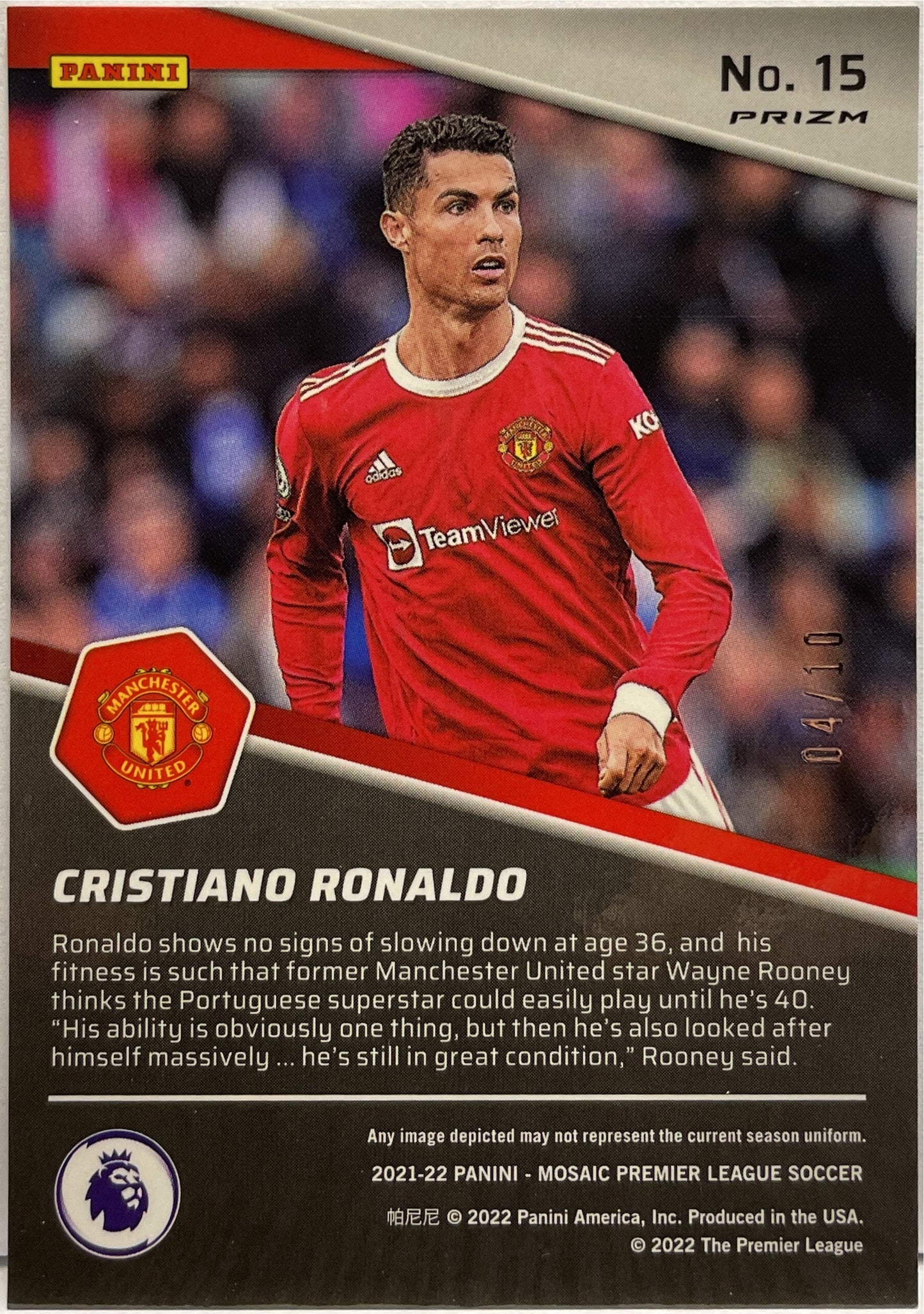 Cristiano Ronaldo 4/10 Breakaway Gold Mosaic Premier League 2021/22