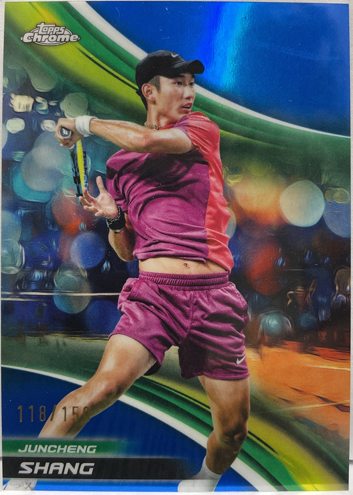 Juncheng Shang 118/150 Blue Topps Chrome Tennis 2025