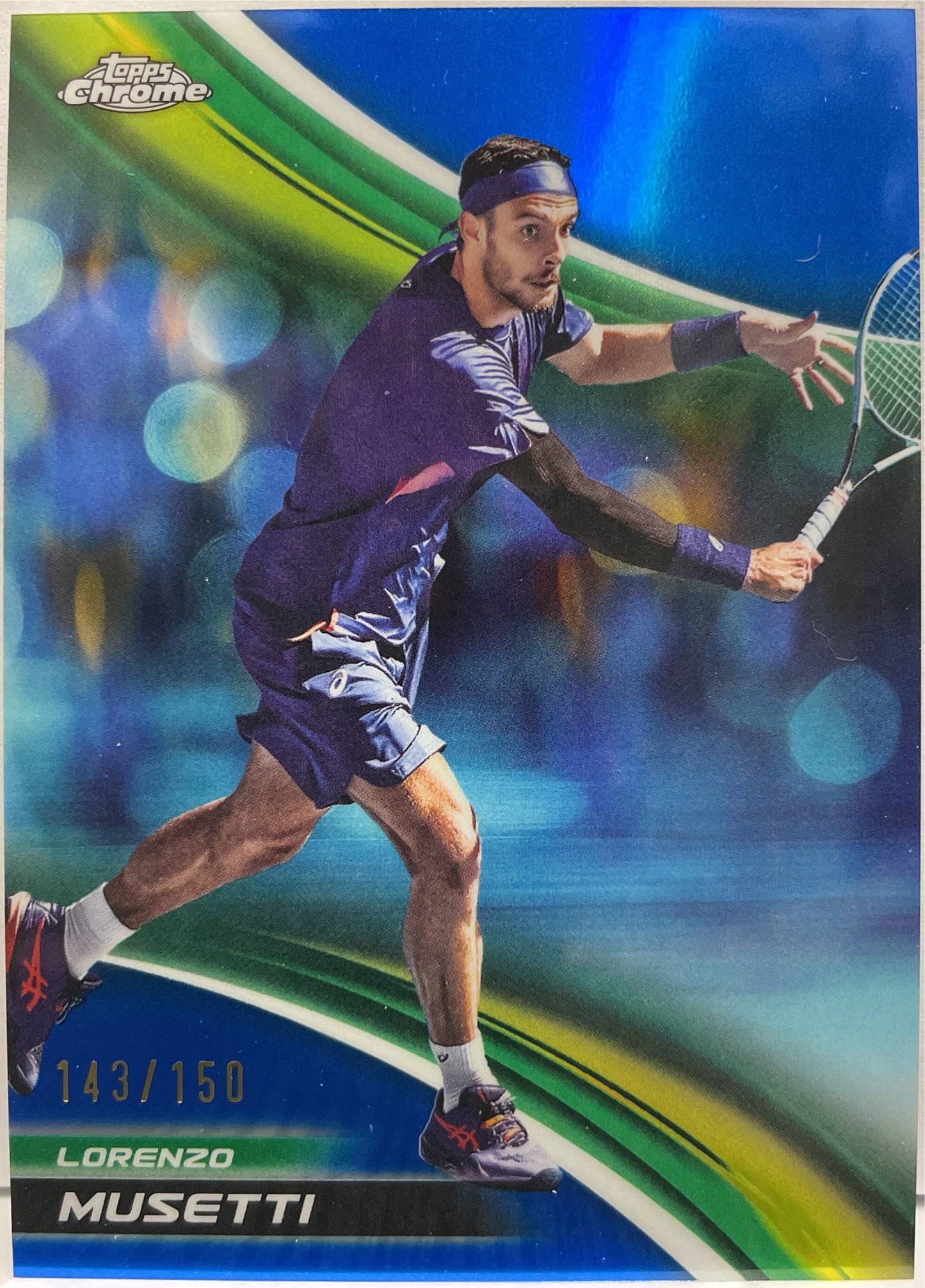 Lorenzo Musetti 143/150 Blue Topps Chrome Tennis 2025