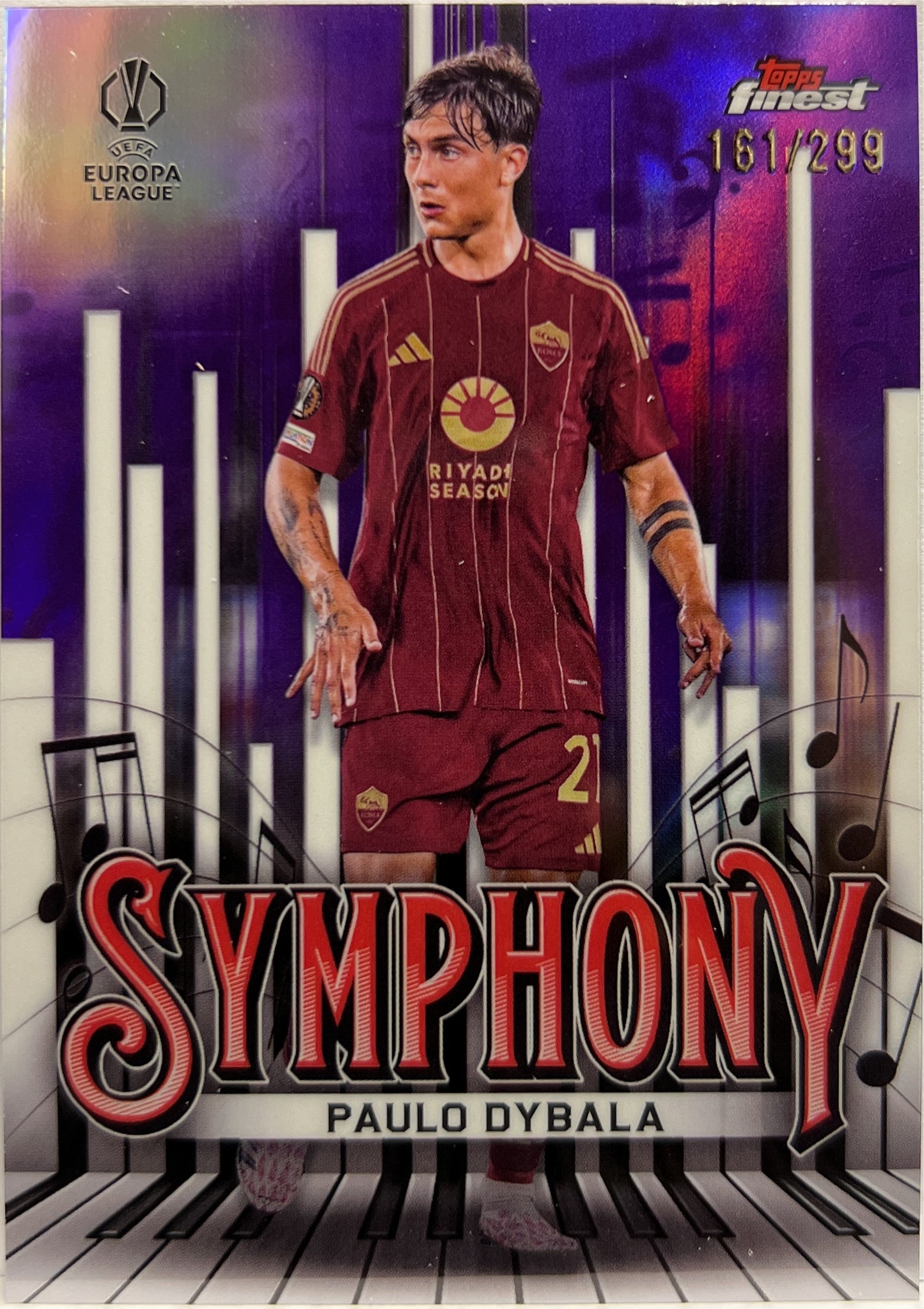 Paulo Dybala 161/299 Symphony Purple Topps Finest UCC 2024/25