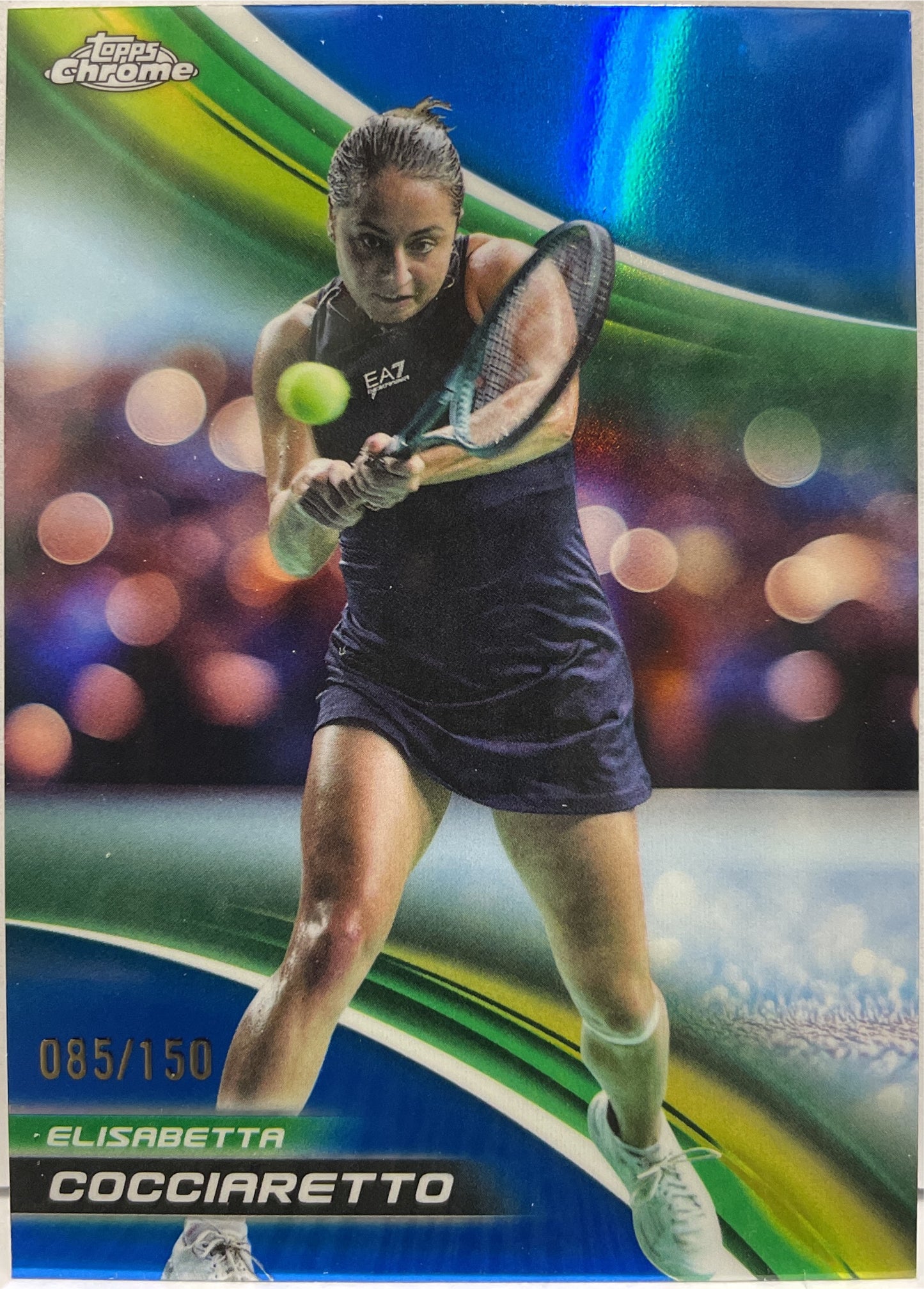 Elisabetta Cocciaretto 85/150 Blue Topps Chrome Tennis 2025