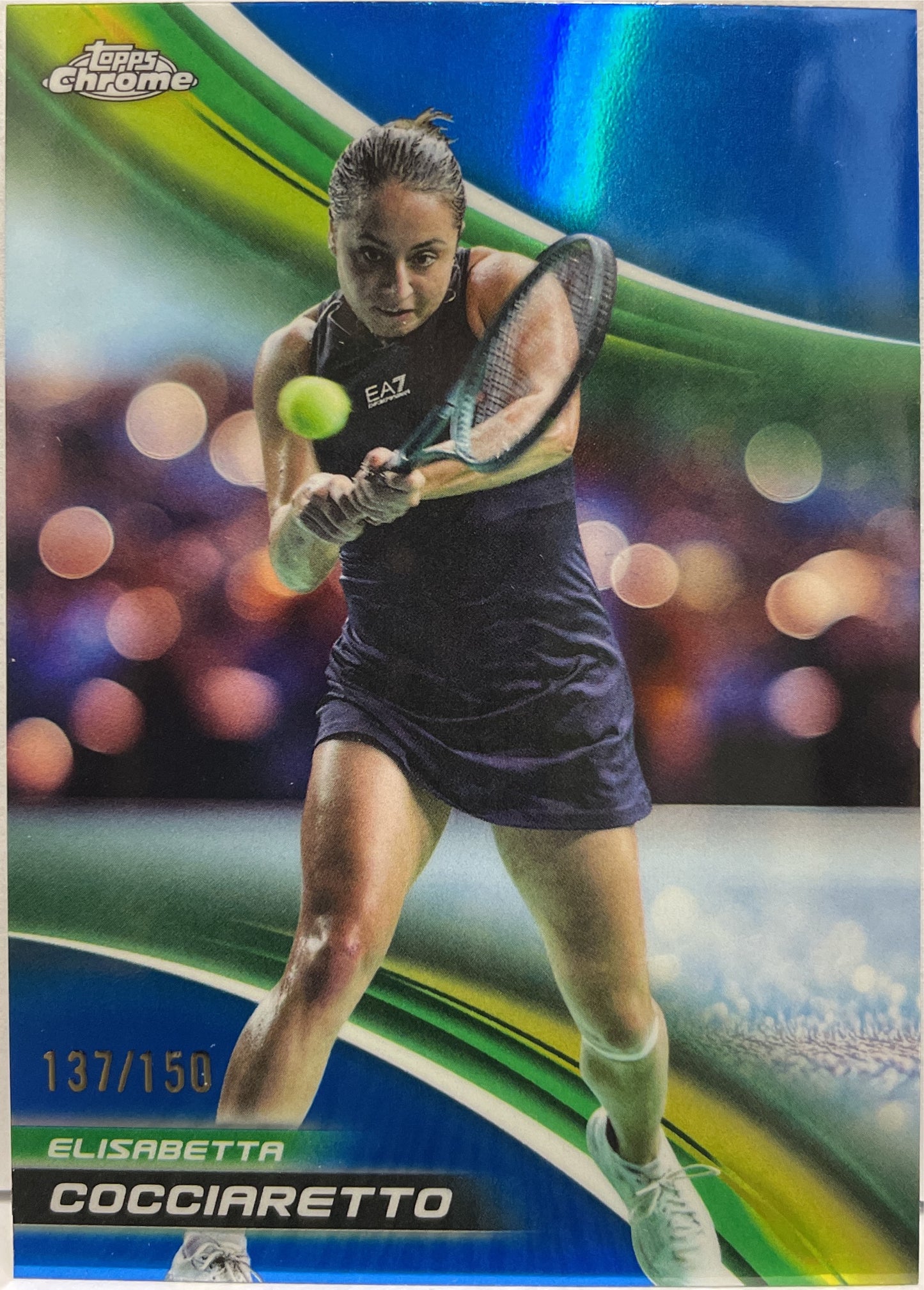 Elisabetta Cocciaretto 137/150 Blue Topps Chrome Tennis 2025