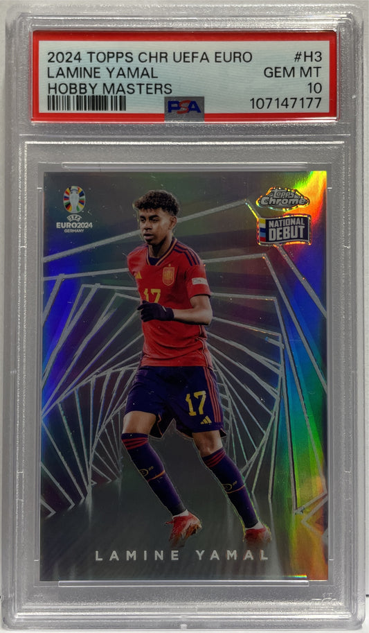 Lamine Yamal Hobby Master Topps Chrome Uefa Euro 2024 PSA 10