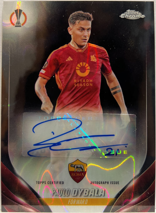Paulo Dybala Autograph Black Topps Chrome UCC 2024/25