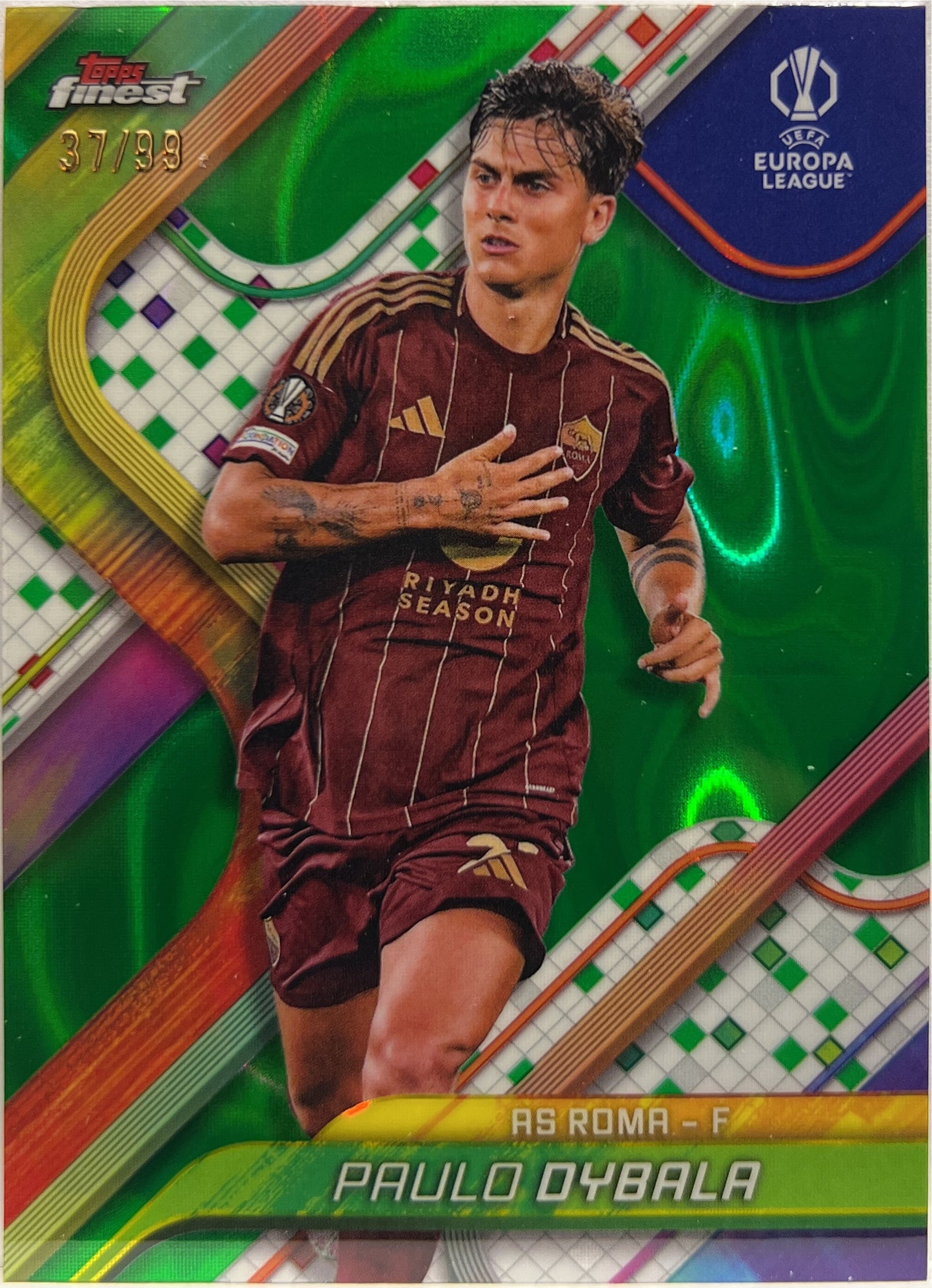 Paulo Dybala 37/99 Green Lava Topps Finest UCC 2024/25