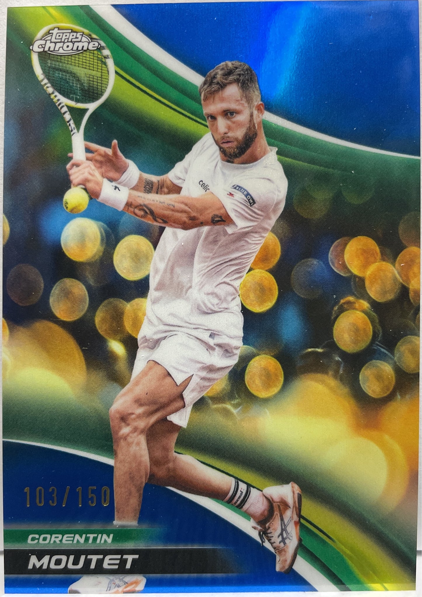 Corentin Moutet 103/150 Blue Topps Chrome Tennis 2025