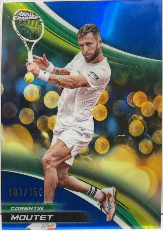 Corentin Moutet 103/150 Blue Topps Chrome Tennis 2025