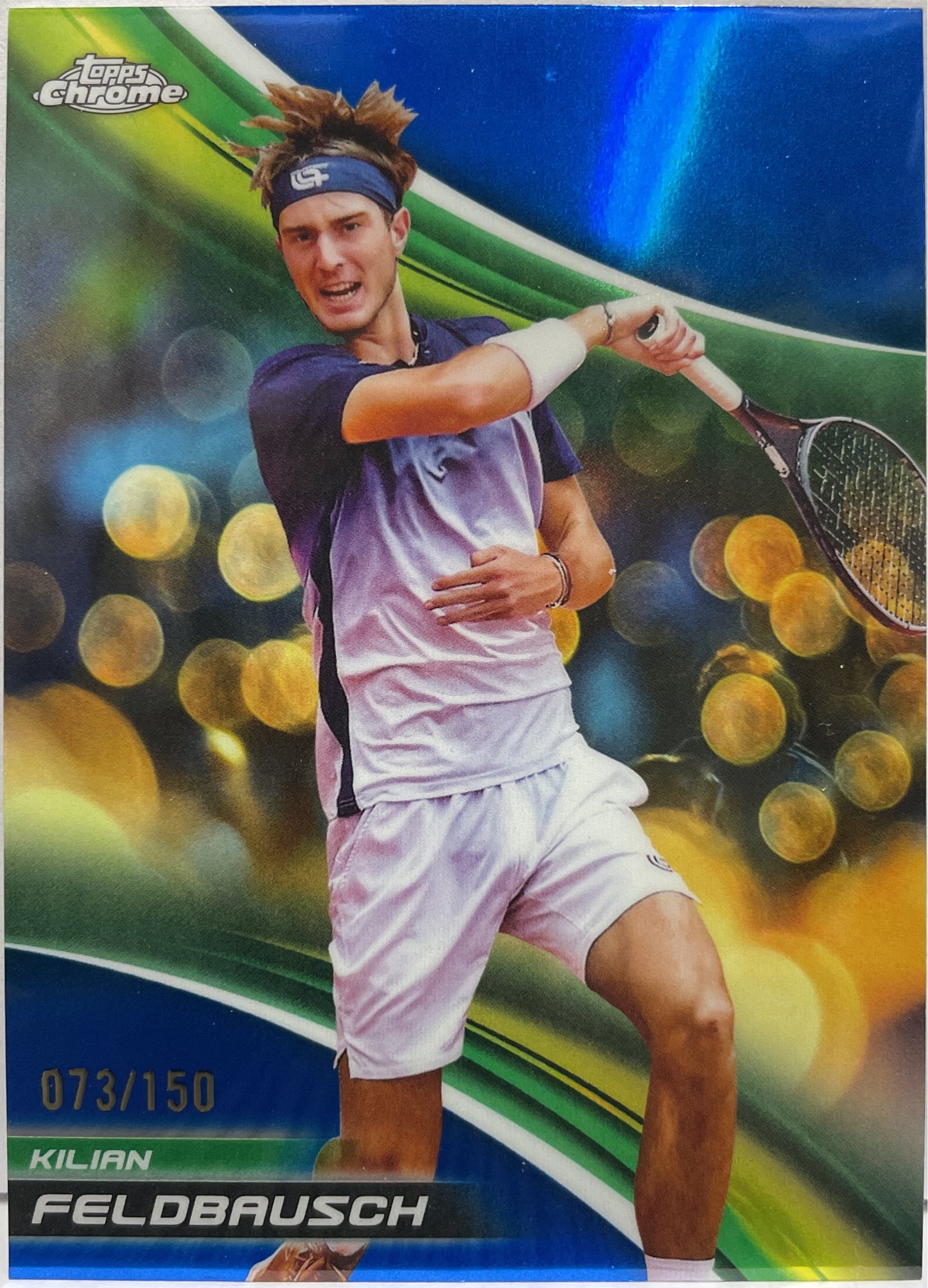 Kilian Feldbausch 73/150 Blue Topps Chrome Tennis 2025