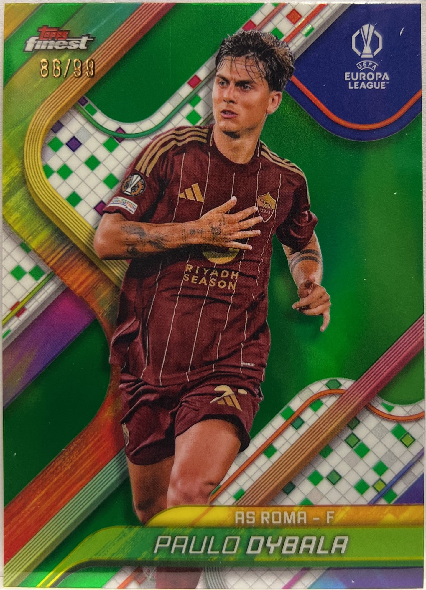 Paulo Dybala 86/99 Green Topps Finest UCC 2024/25