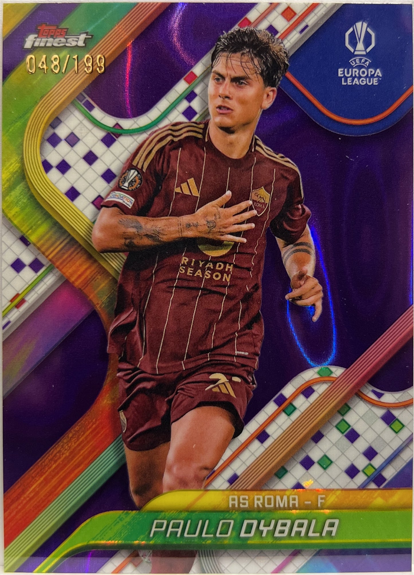 Paulo Dybala 48/199 Purple Lava Topps Finest UCC 2024/25