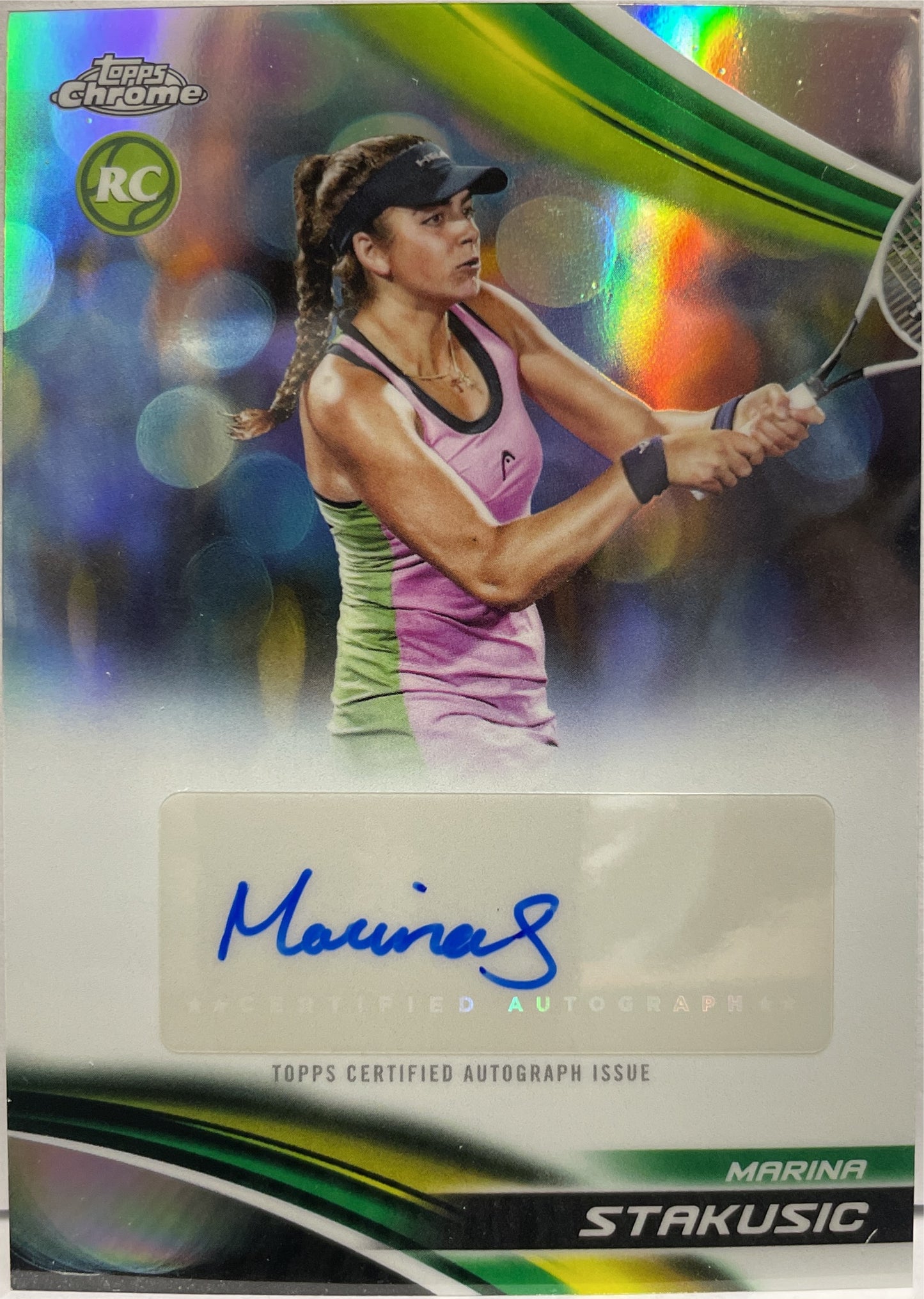 Marina Stakusic Rookie Autograph Refractor Topps Chrome Tennis 2025