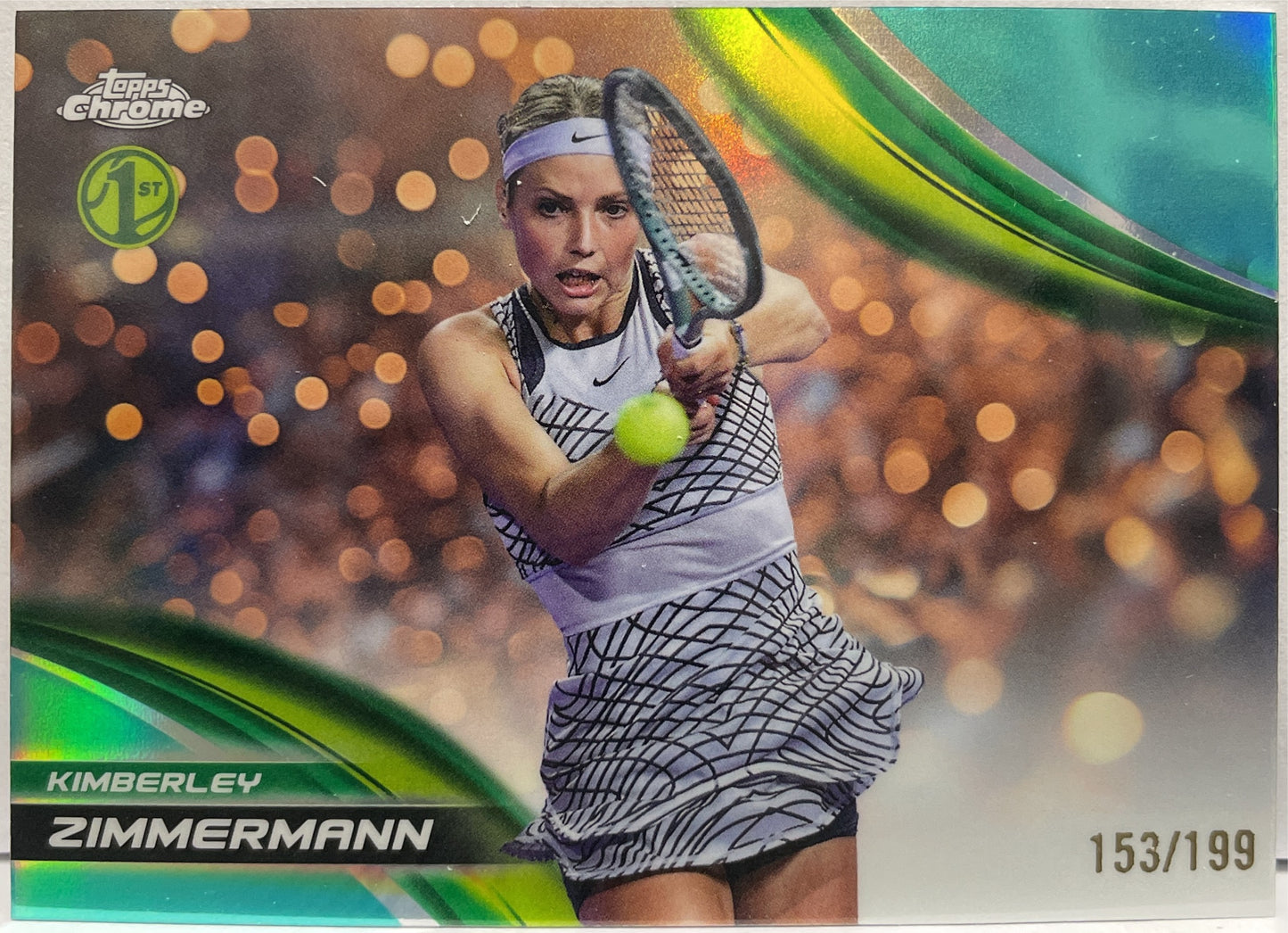 Kimberley Zimmermann 153/199 1ST Aqua Topps Chrome Tennis 2025