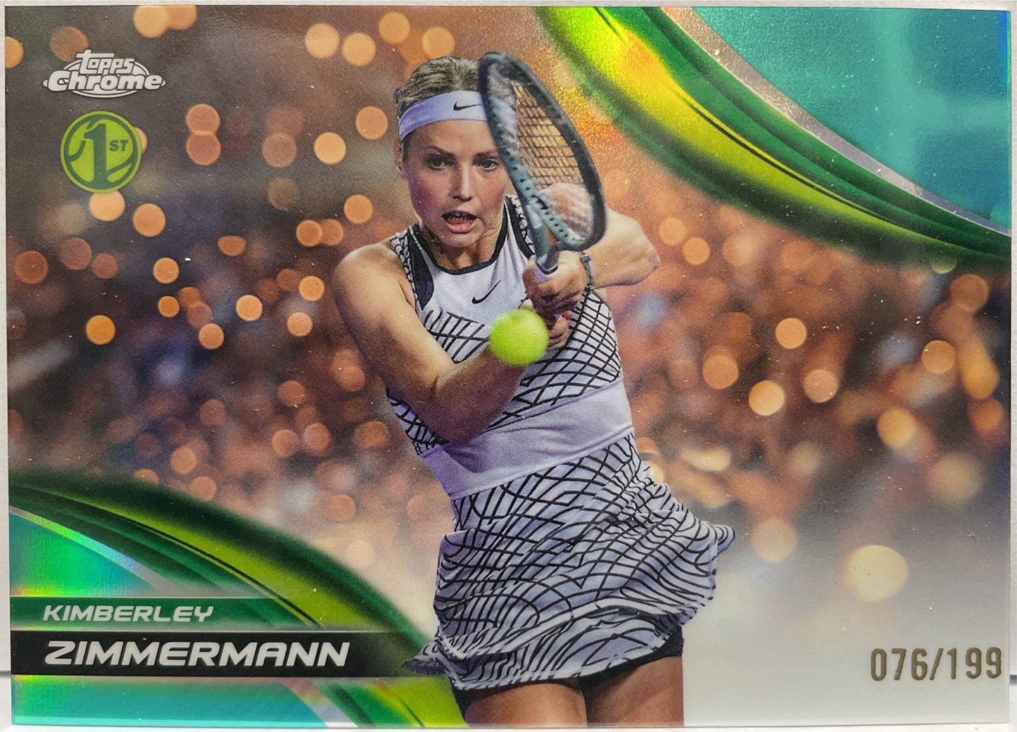 Kimberley Zimmermann 76/199 1ST Aqua Topps Chrome Tennis 2025
