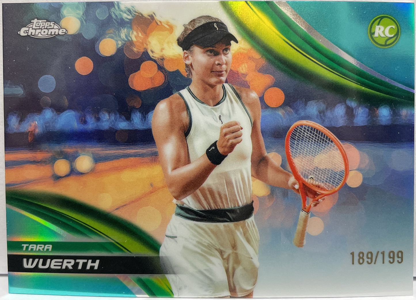 Tara Wuerth 189/199 Rookie Aqua Topps Chrome Tennis 2025