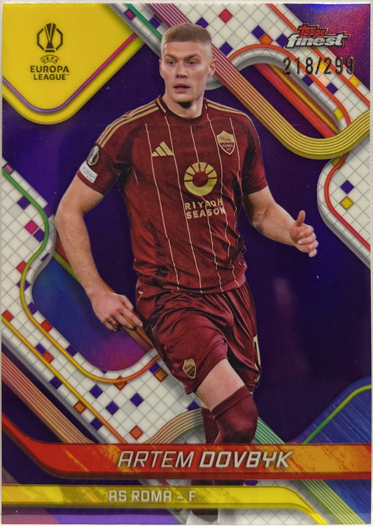 Artem Dovbyk 218/299 Purple Topps Finest UCC 2024/25