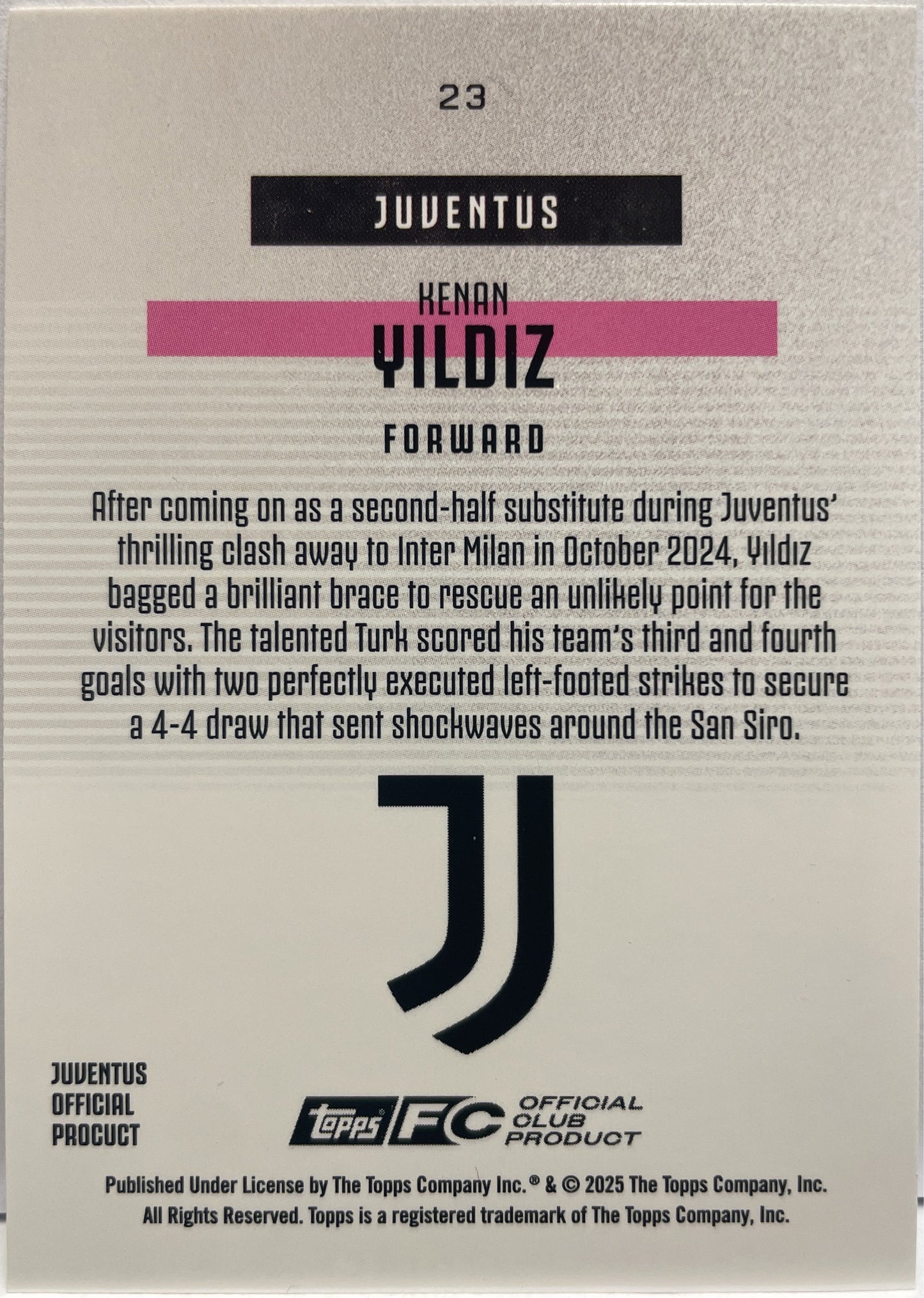 Mancolista-Bona Fide Baller-Topps Juventus Team Set 2025/26