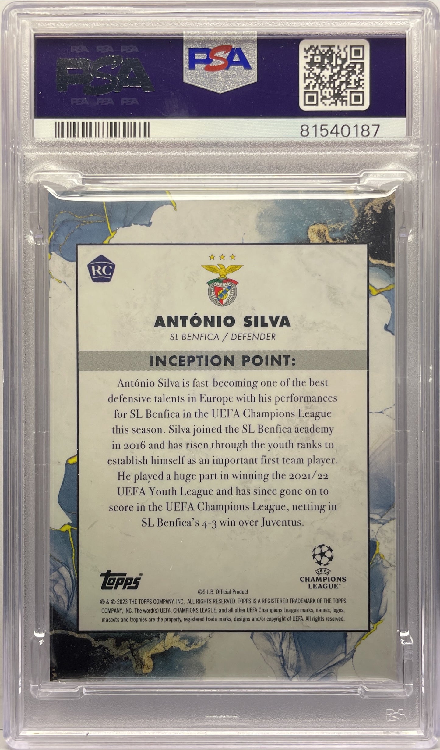 PSA 9 - Antonio Silva 5/5 Rookie Emerging Stars Orange - Topps Inception 2022/23