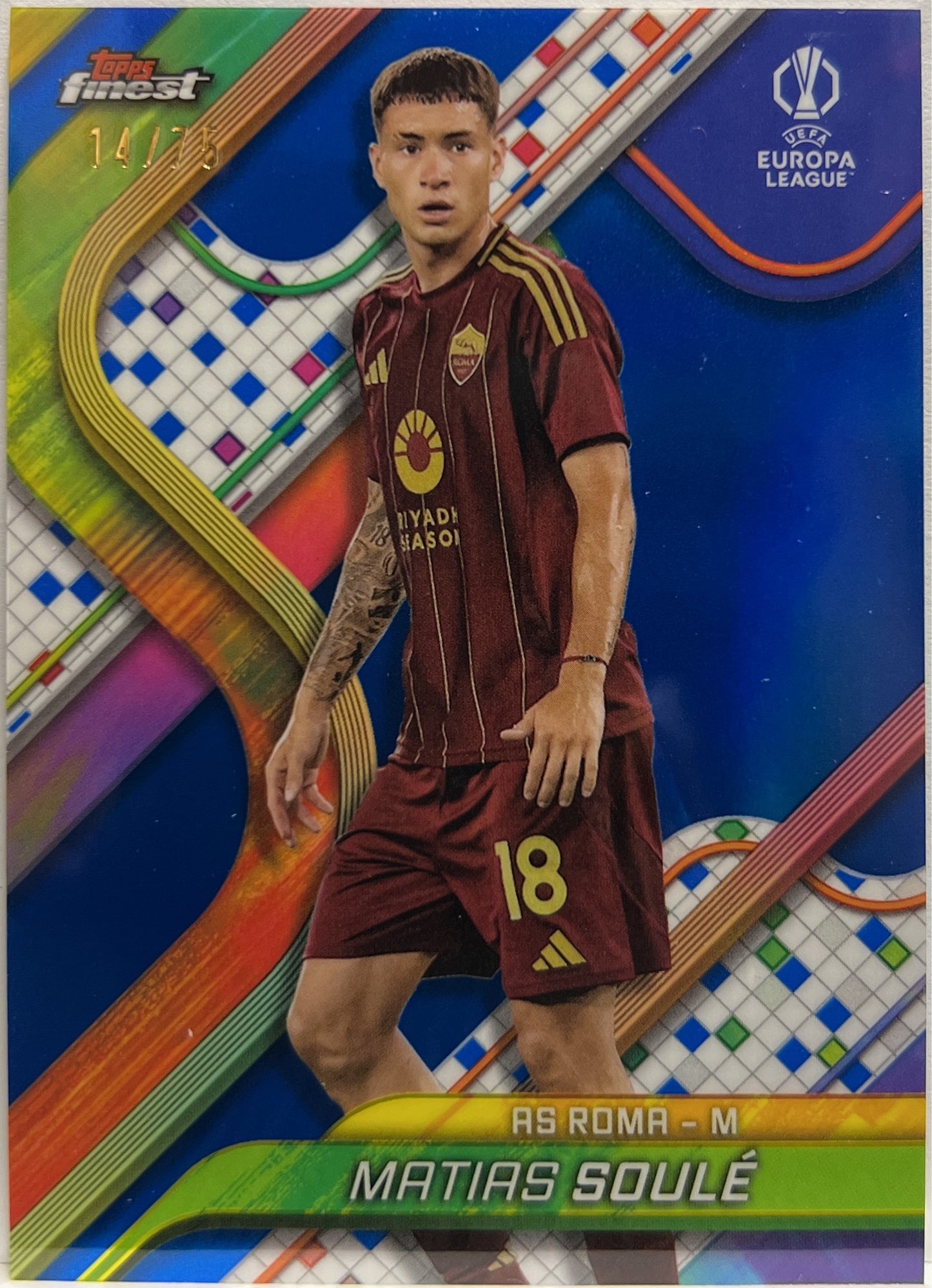 Matias Soule 14/75 Blue Topps Finest UCC 2024/25