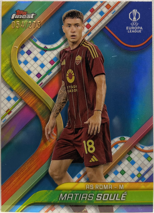 Matias Soule 54/275 Sky Blue Topps Finest UCC 2024/25