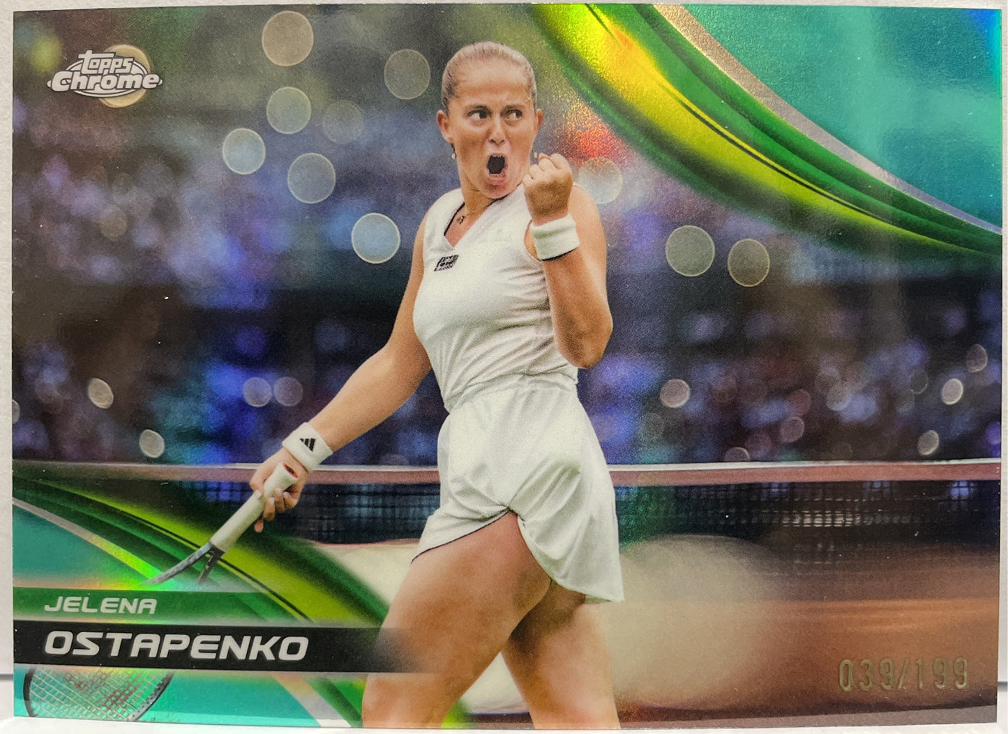 Jelena Ostapenko 39/199 Aqua Topps Chrome Tennis 2025