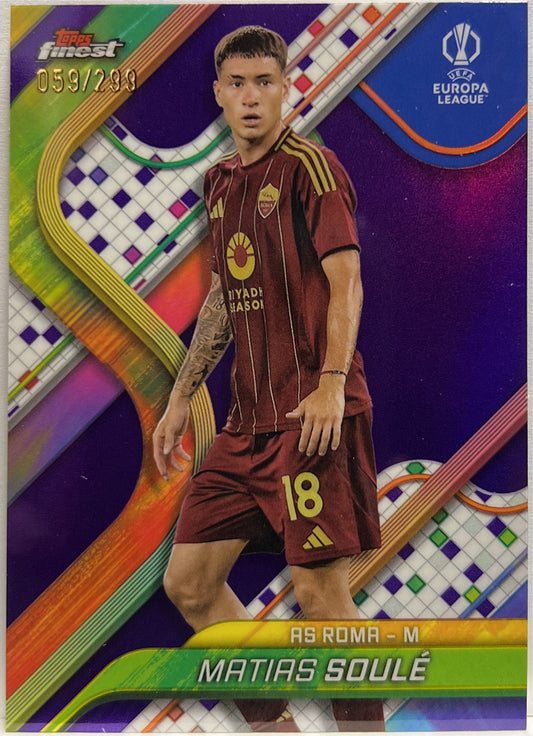 Matias Soule 59/299 Purple Topps Finest UCC 2024/25