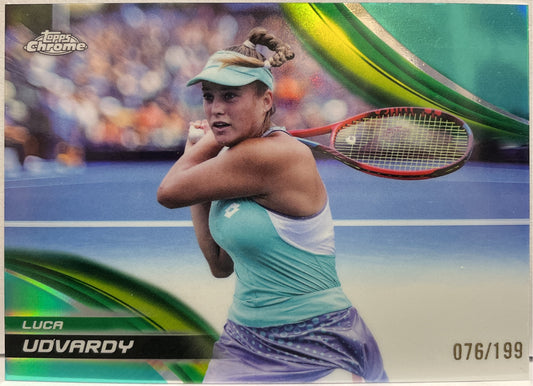 Luca Udvardy 76/199 Aqua Topps Chrome Tennis 2025