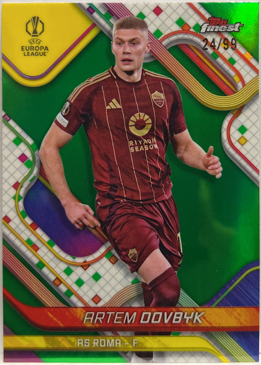 Artem Dovbyk 24/99 Green Topps Finest UCC 2024/25