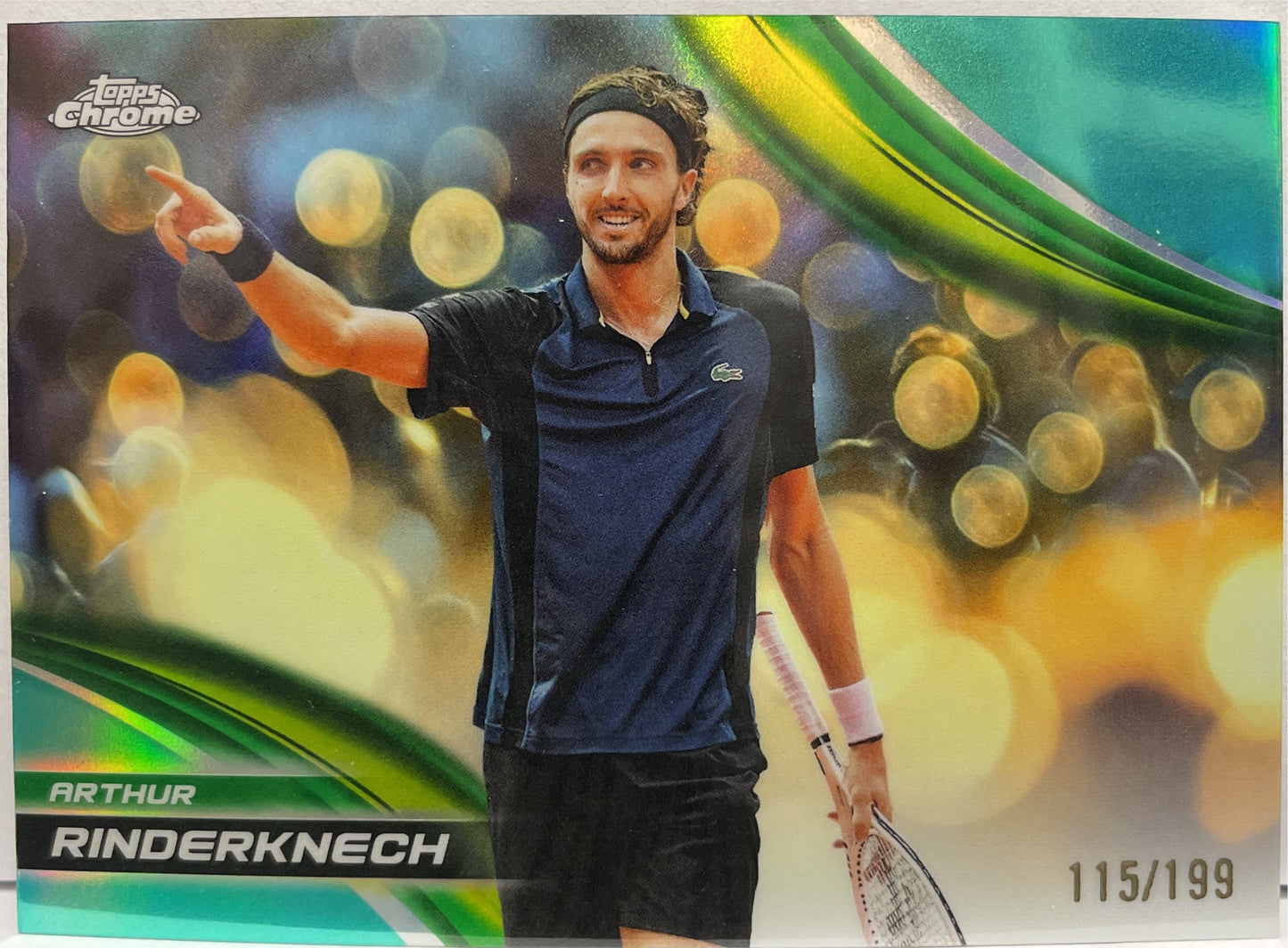 Arthur Rinderknech 115/199 Aqua Topps Chrome Tennis 2025