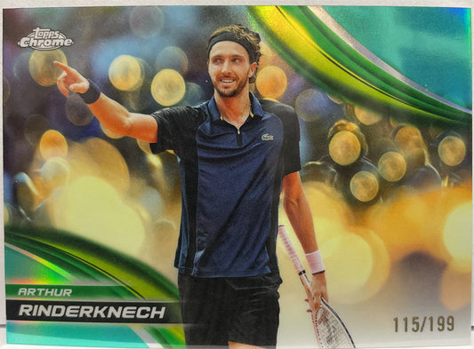 Arthur Rinderknech 115/199 Aqua Topps Chrome Tennis 2025