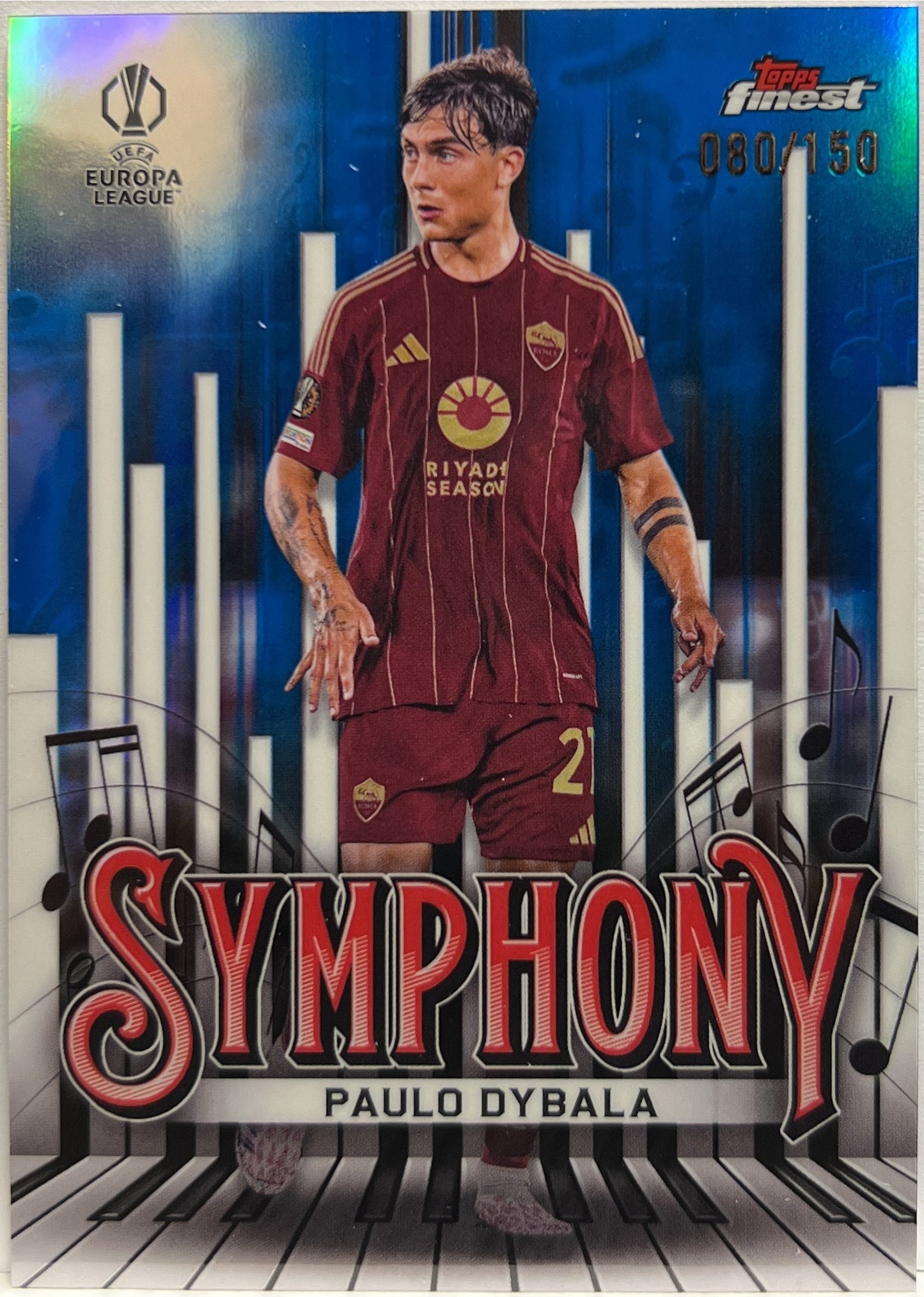 Paulo Dybala 80/150 Symphony Blue Topps Finest UCC 2024/25