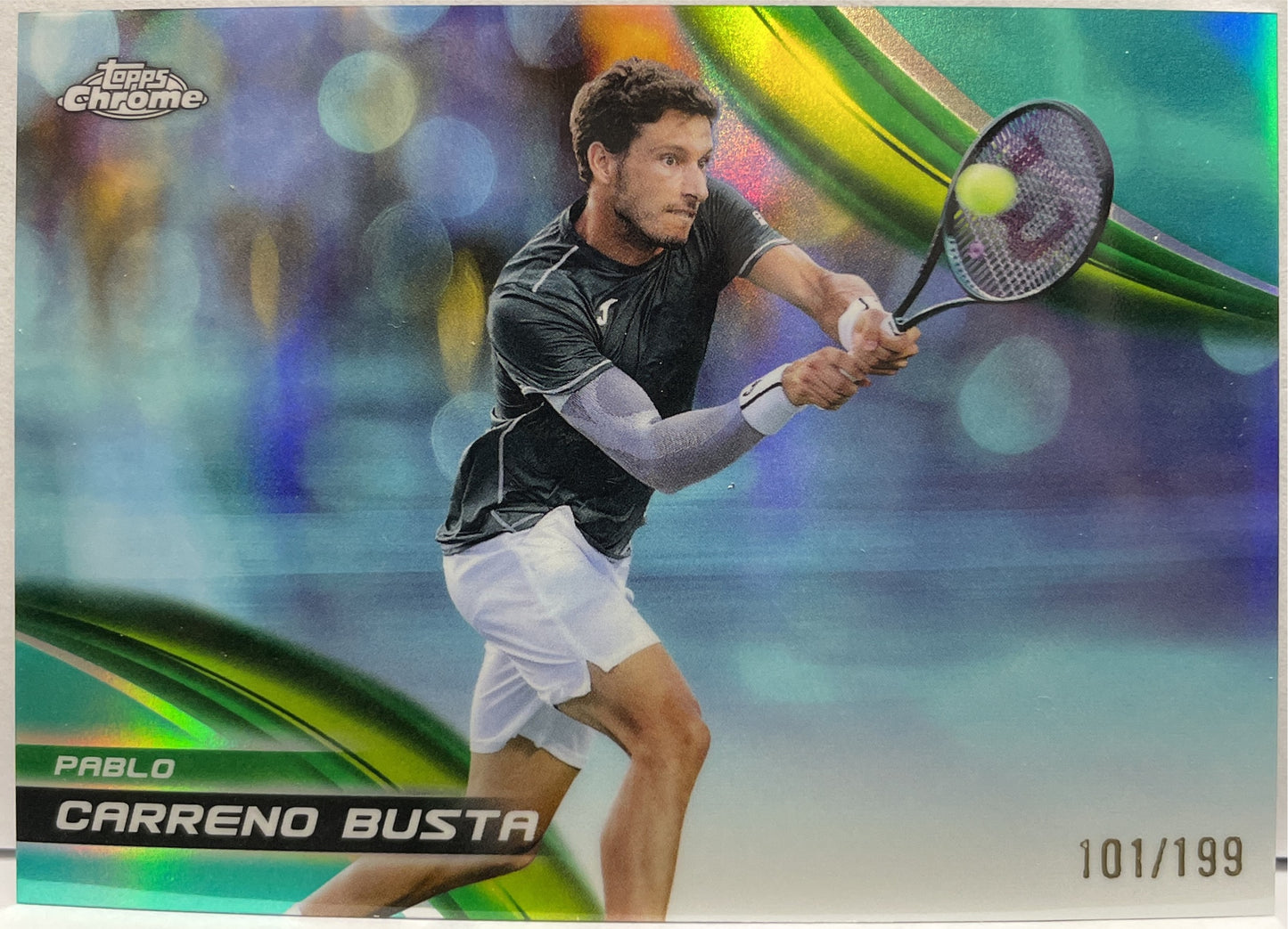 Pablo Carreno Busta 101/199 Aqua Topps Chrome Tennis 2025