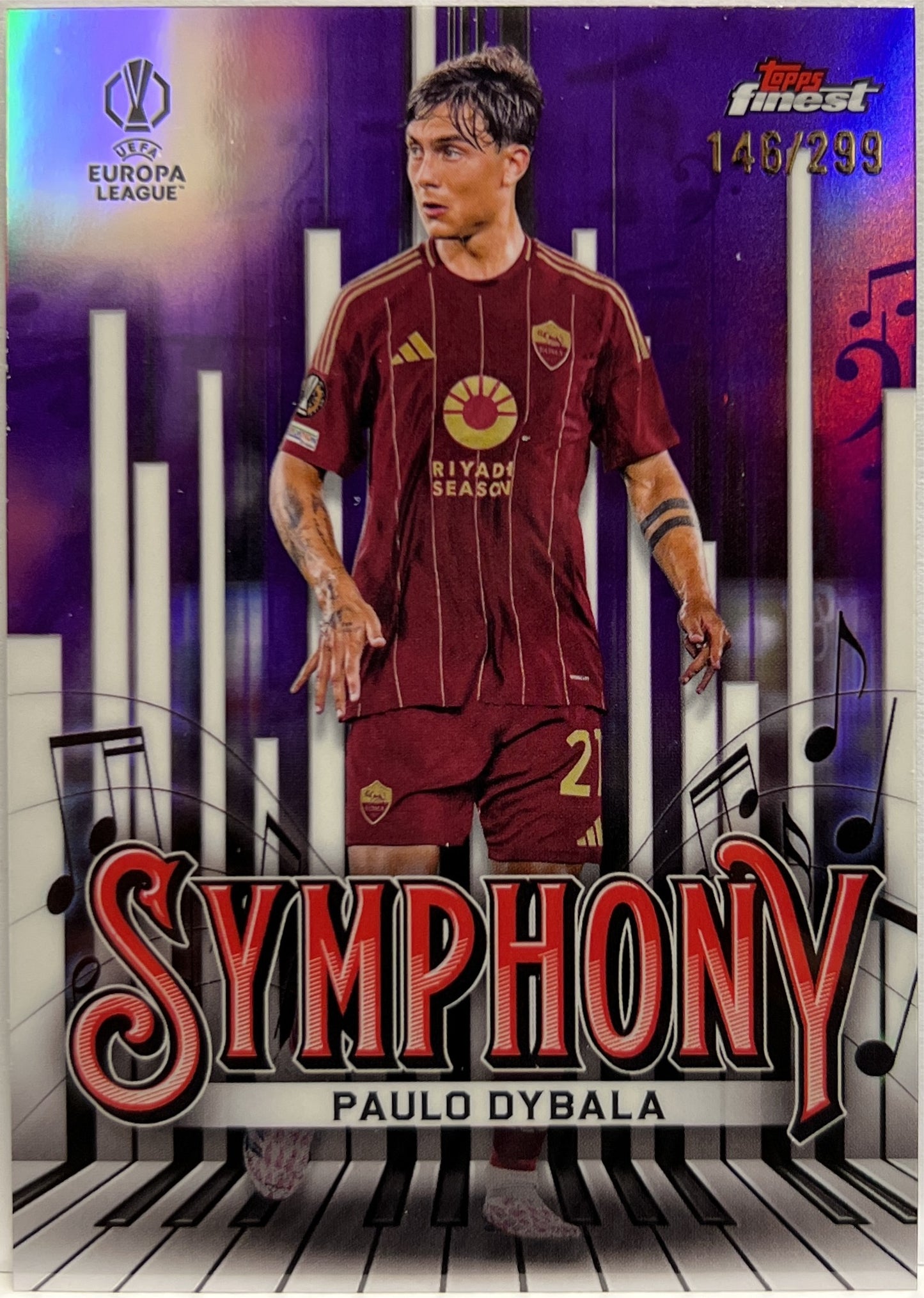 Paulo Dybala 146/299 Symphony Purple Topps Finest UCC 2024/25