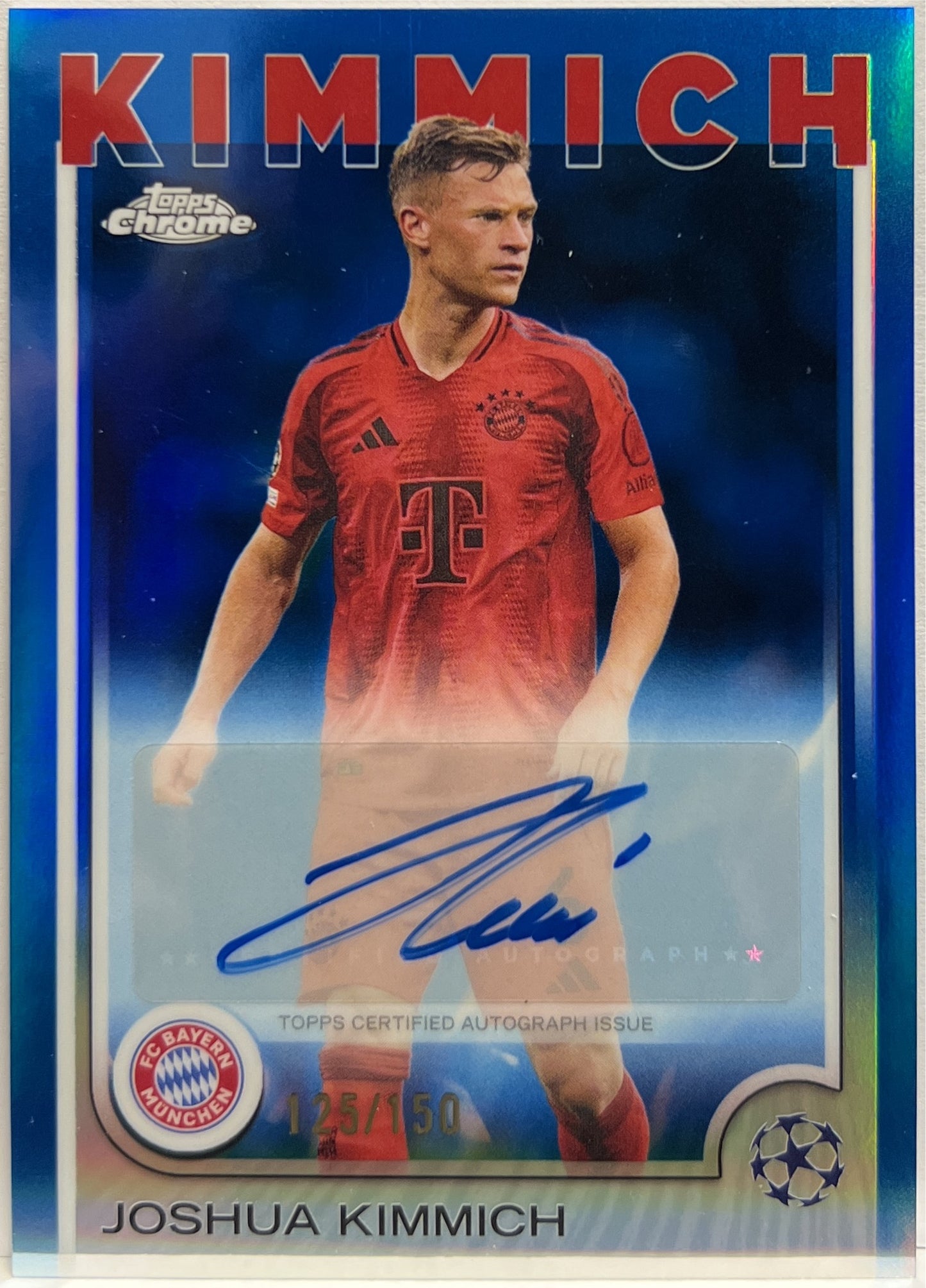 Jousha Kimmich 125/150 Autograph Blue Topps Chrome UCC 2024/25