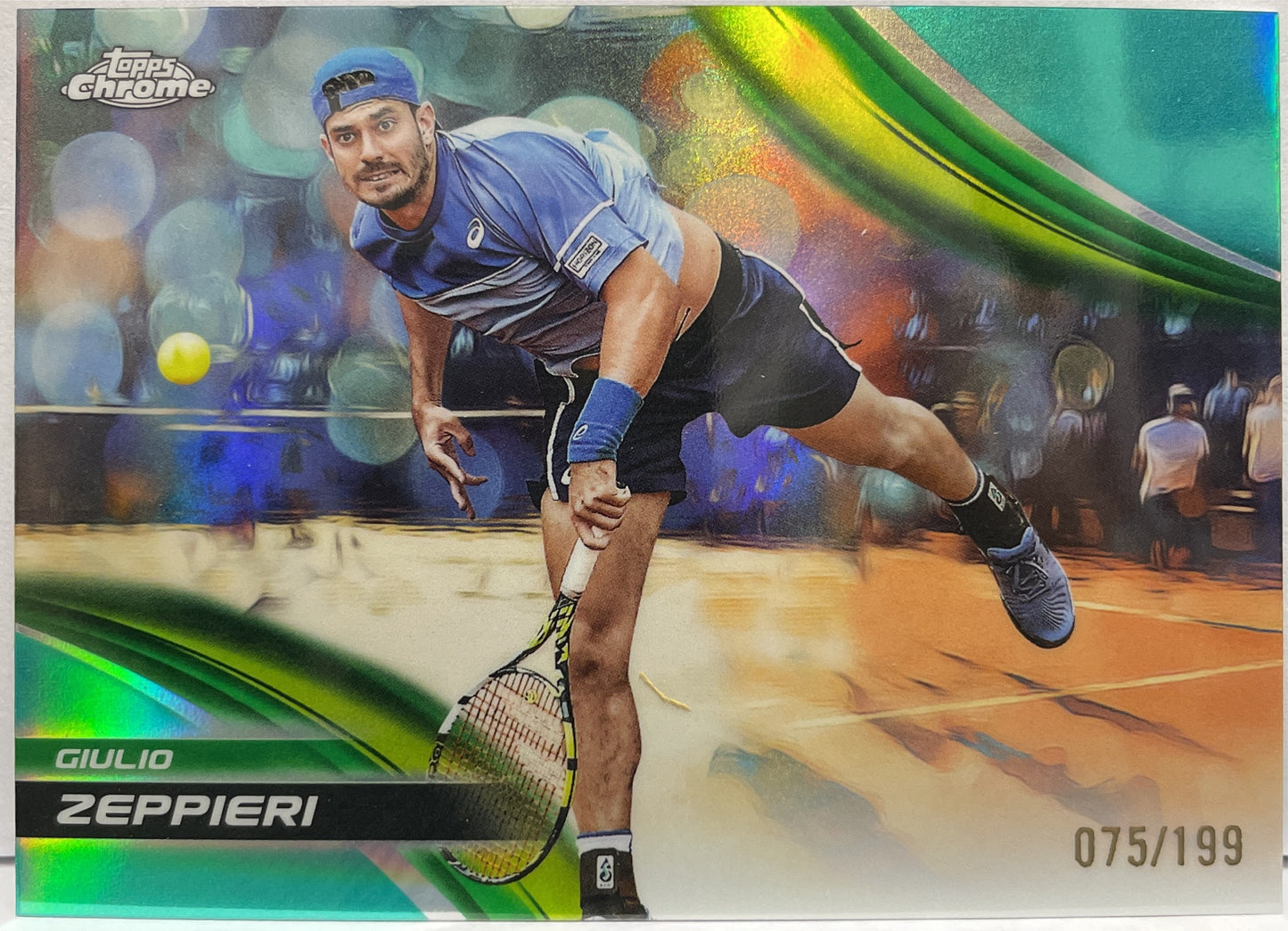 Giulio Zeppieri 75/199 Aqua Topps Chrome Tennis 2025