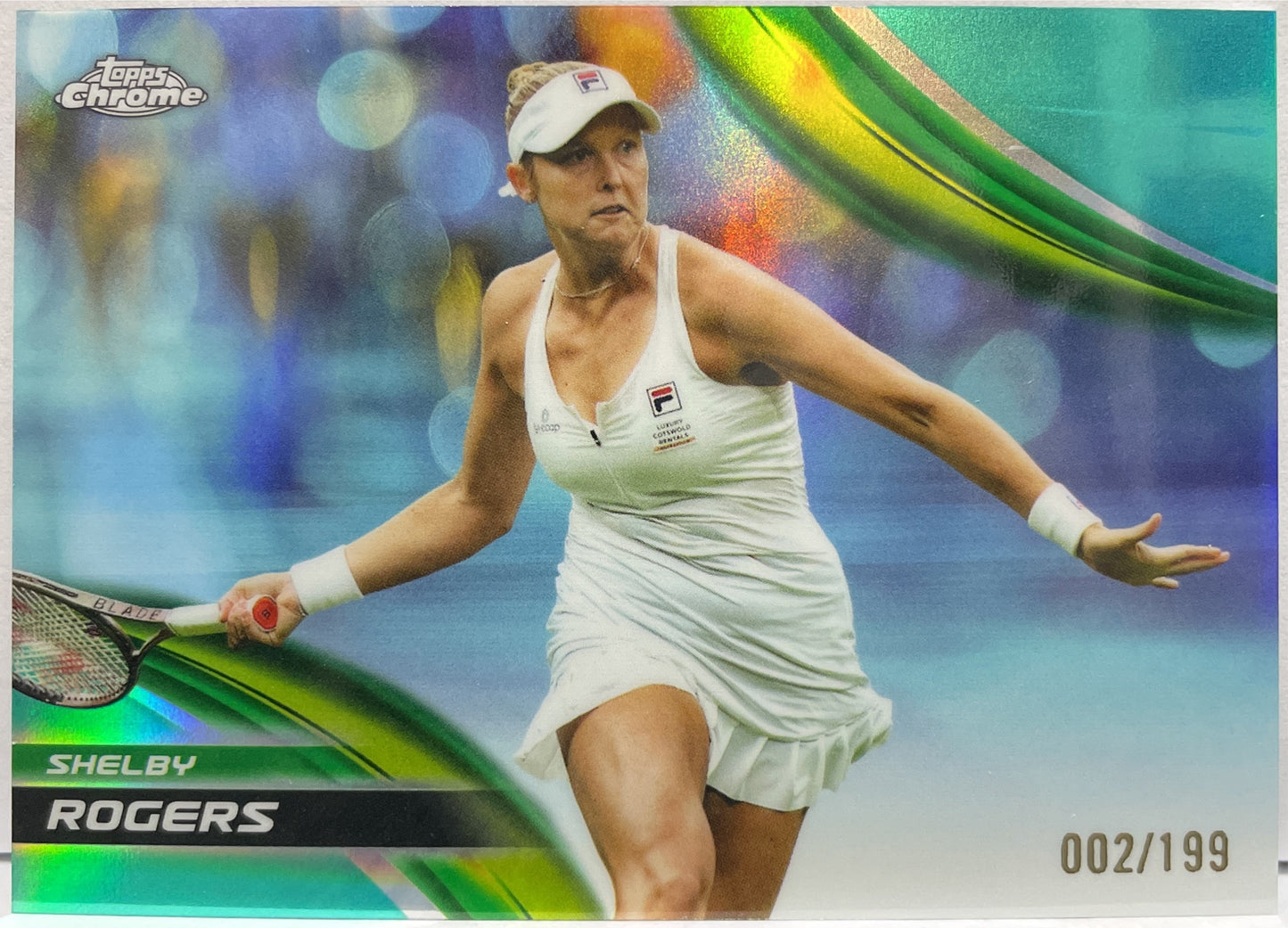 Shelby Rogers 2/199 Aqua Topps Chrome Tennis 2025