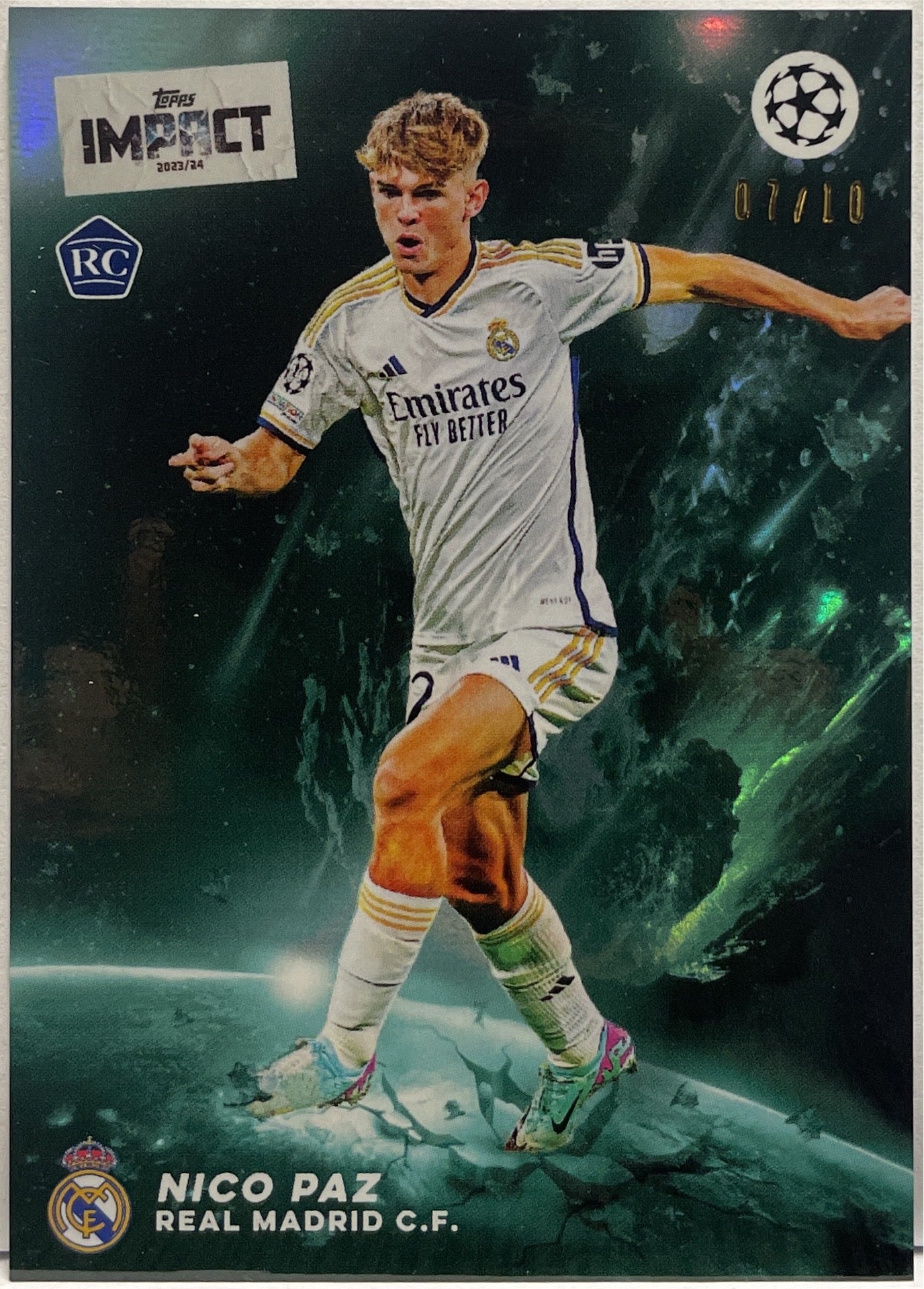 Nico Paz 7/10 Rookie Topps Impact 2023/24