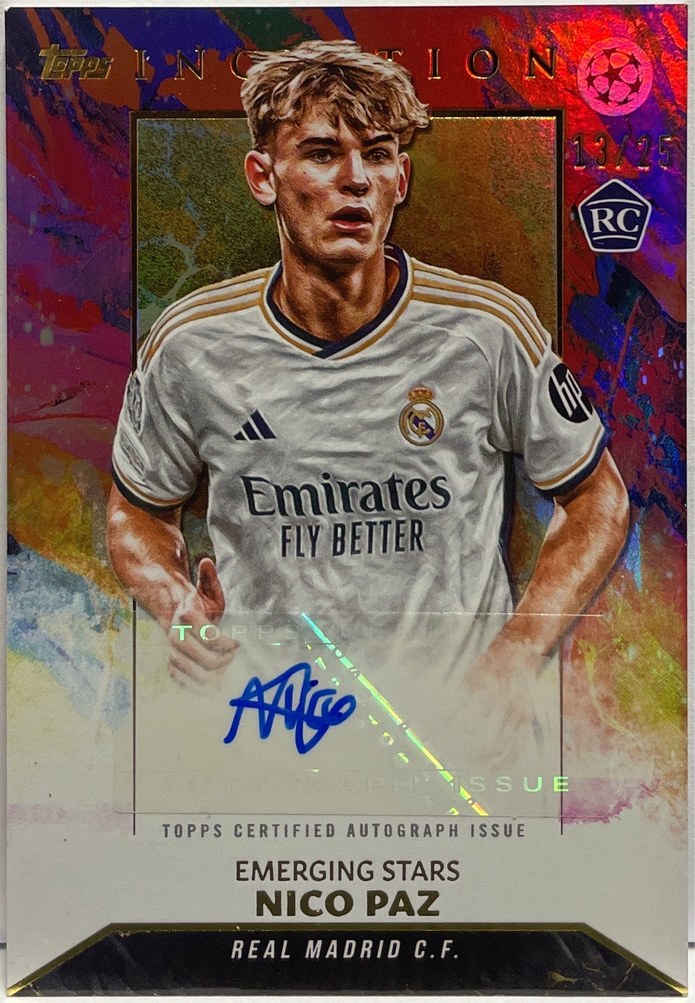 Nico Paz 13/25 Rookie Topps Inception 2023/24