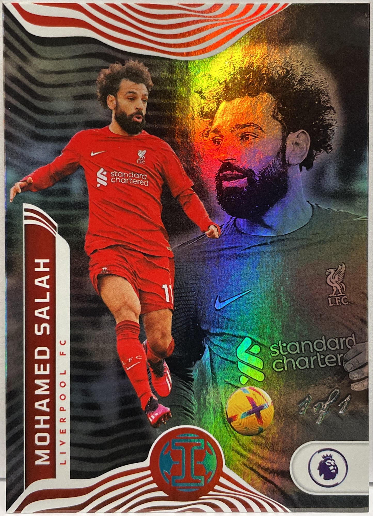 Mohamed Salah 1/1 Black Illusions Panini Chronicles 2022/23
