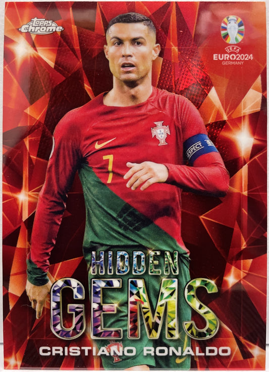 Cristiano Ronaldo Hidden Gem Topps Chrome Euro 2024