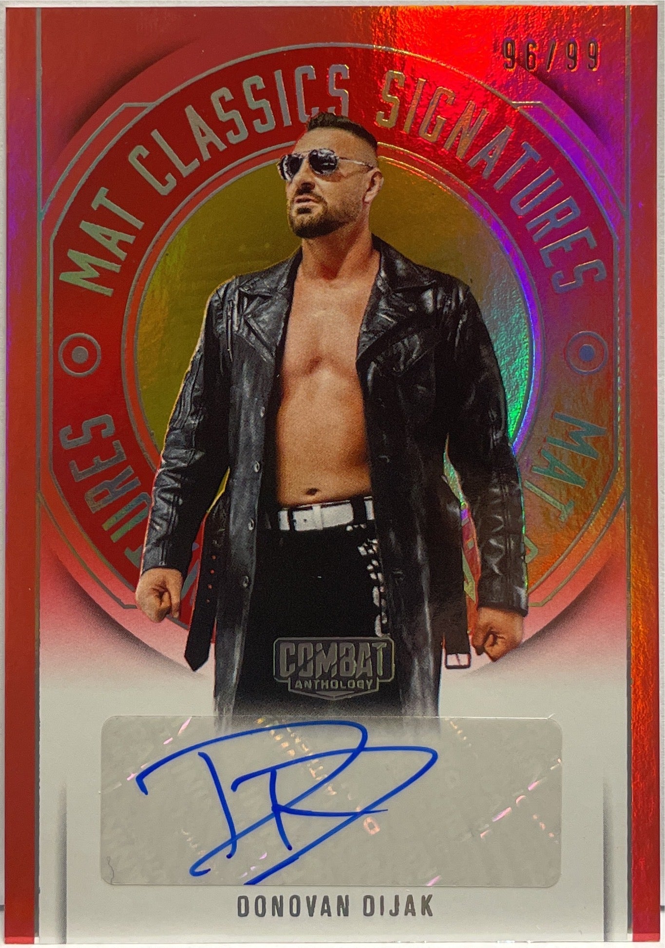 Donovan Dijak 96/99 Autograph Mat Classics Signatures Panini Combat Anthology 2025