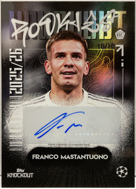 Franco Mastantuono 10/10 Rookie Autograph Topps Knockout 2025/26