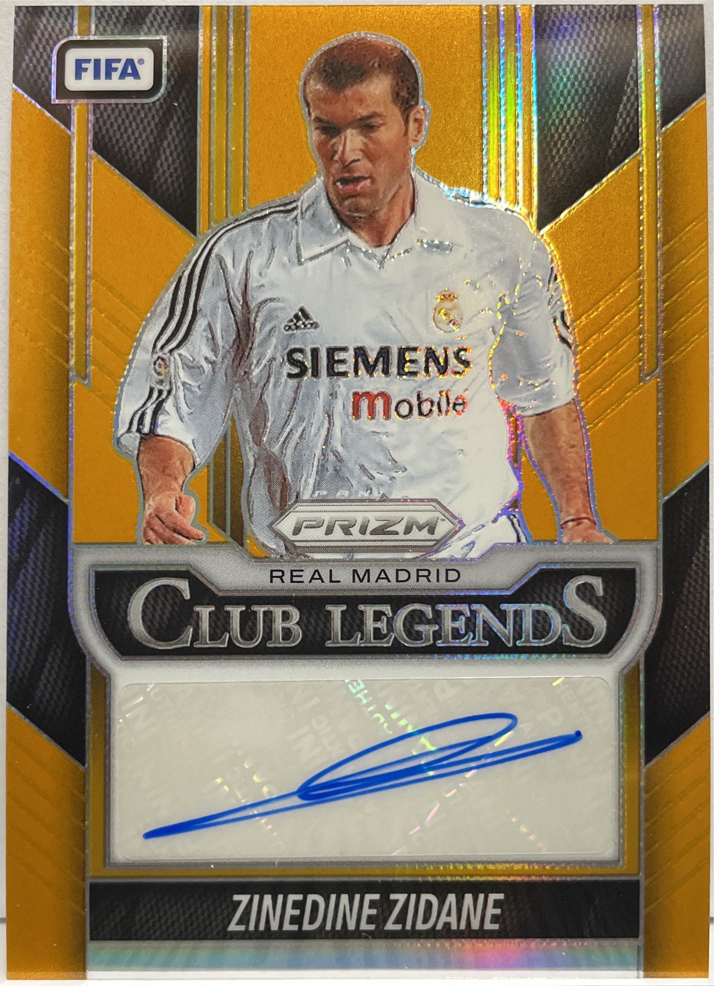 Zinedine Zidane 3/10 Autograph Club Legends Gold Panini Prizm Fifa 2025/26