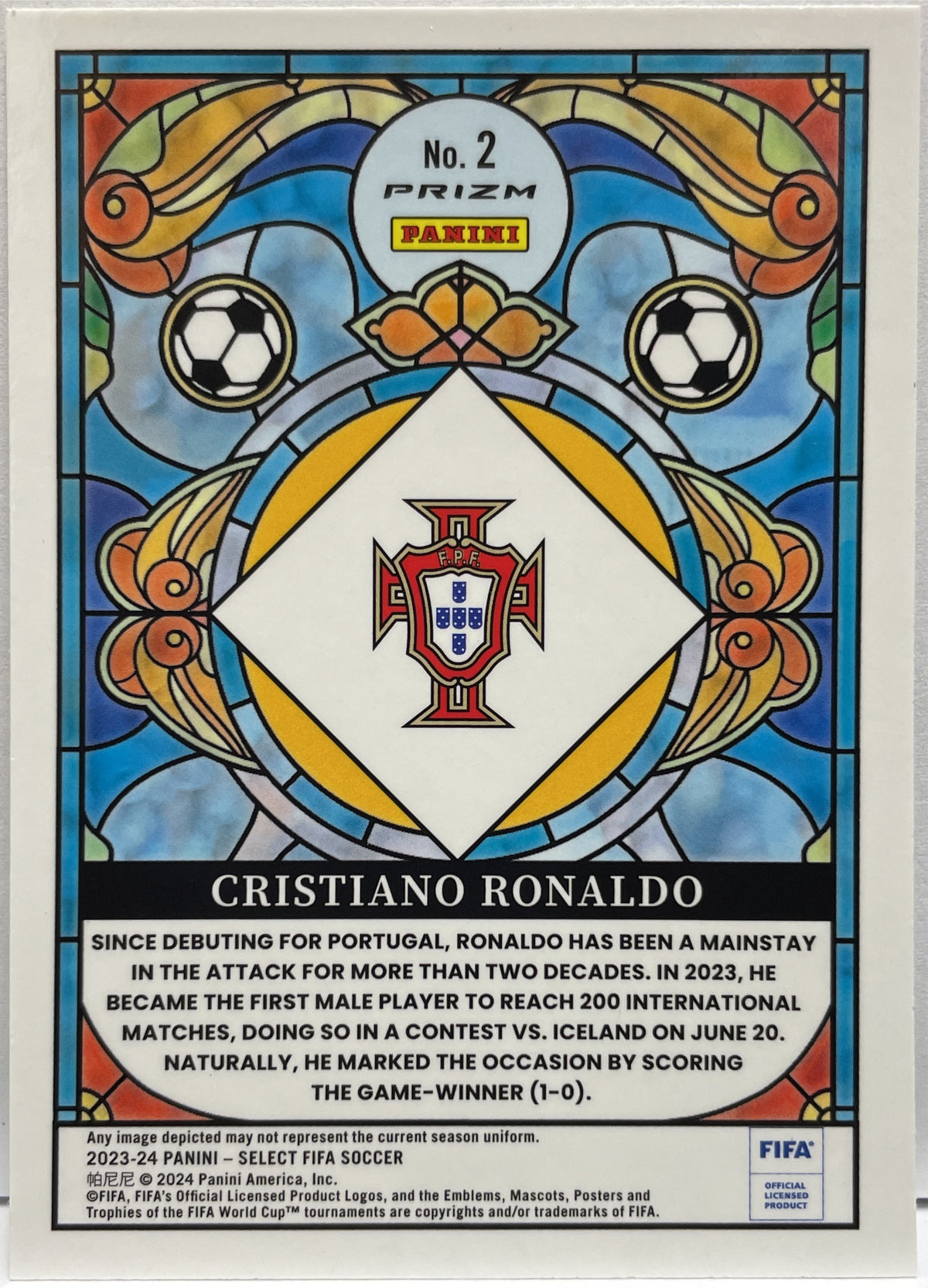Cristiano Ronaldo Stained Glass Panini Select Fifa 2023/24