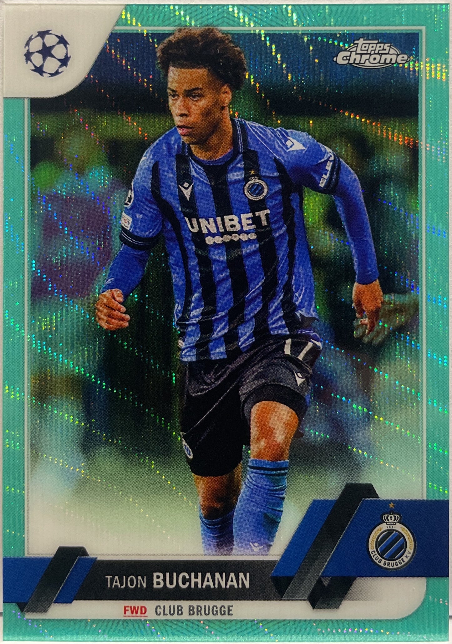 Tajon Buchanan 67/199 Aqua Shimmer Topps Chrome UCC 2022/23