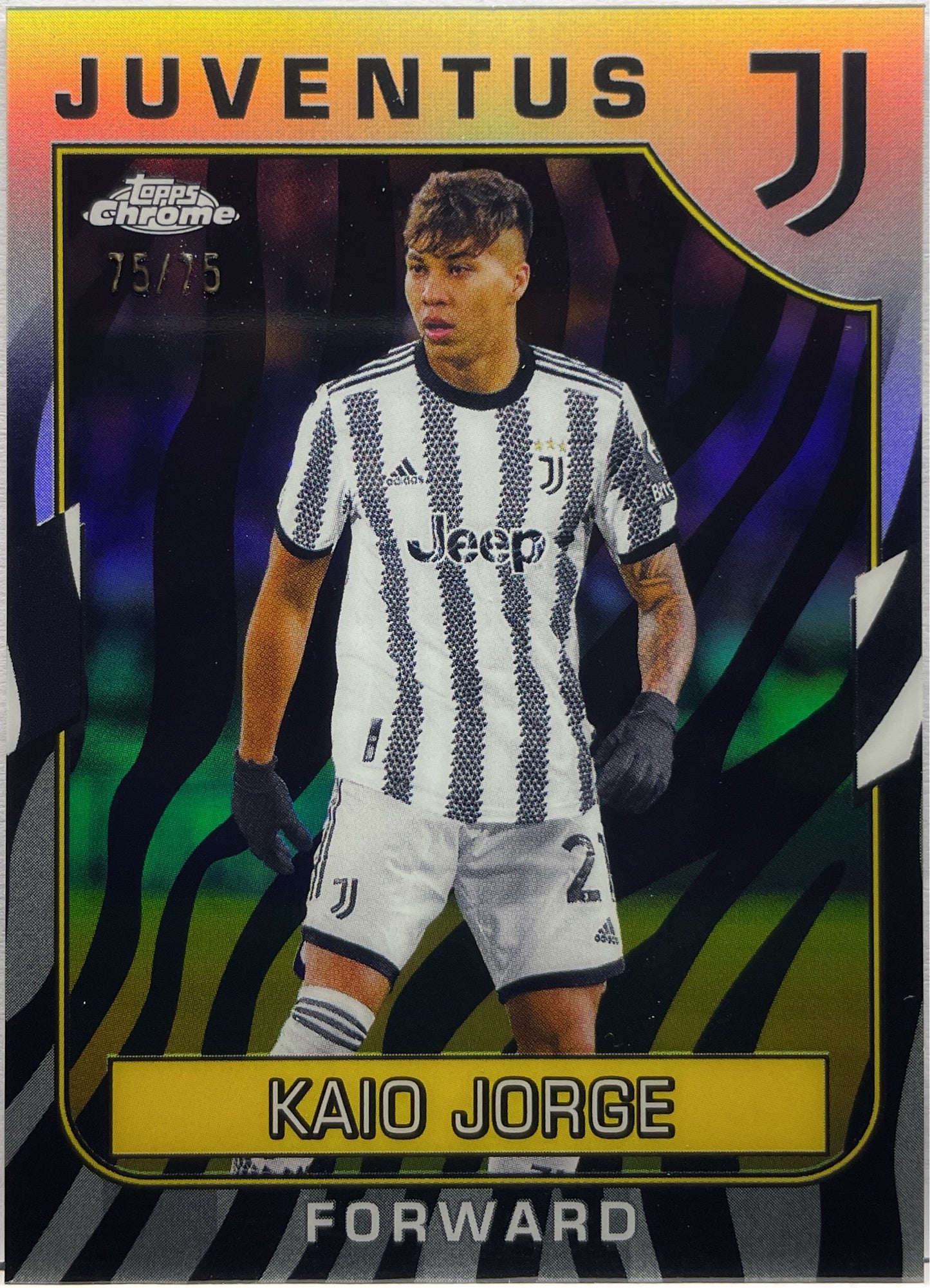 Kaio Jorge 75/75 Zebra Topps Chrome Juventus 2022/23