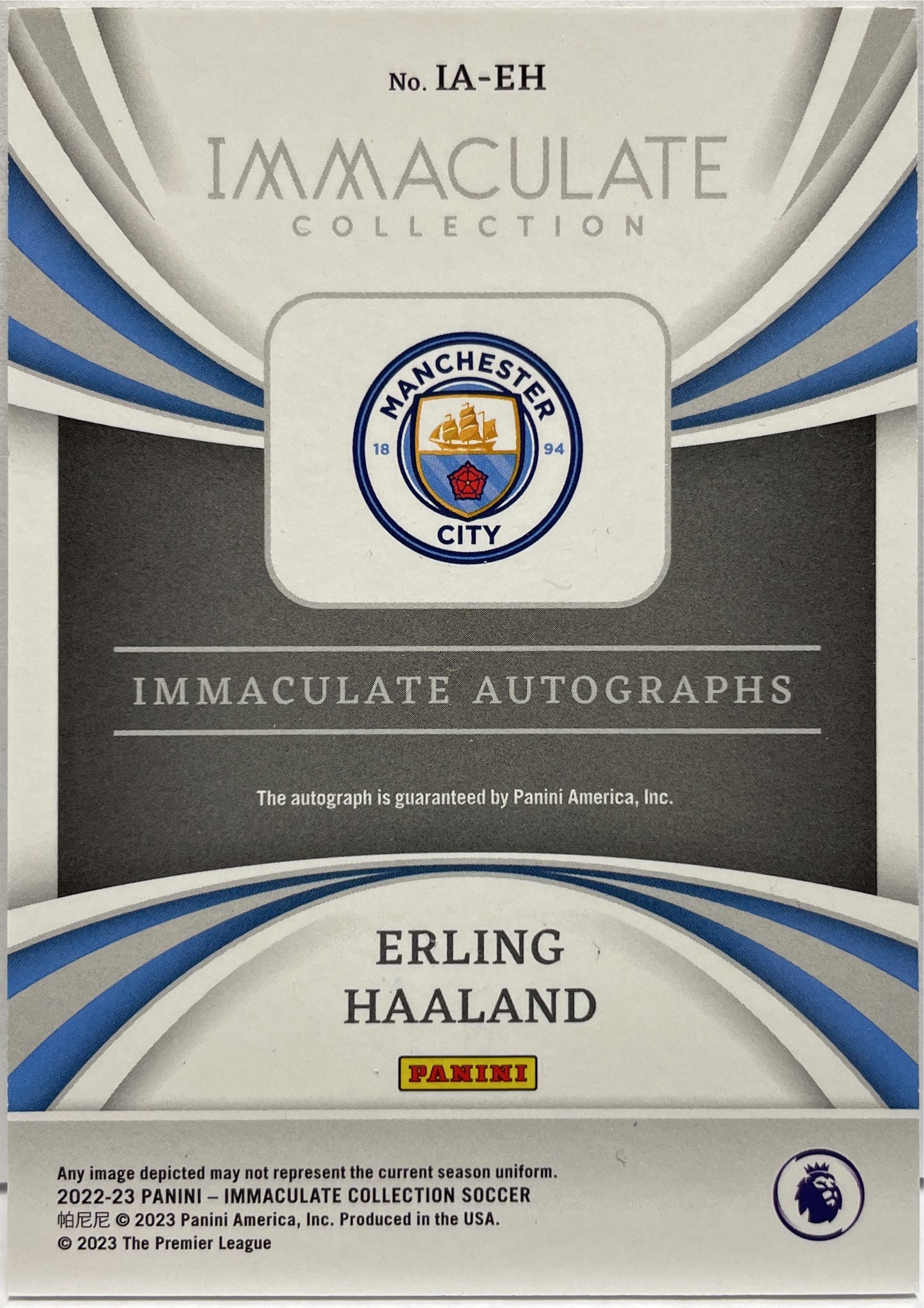 Erling Haaland 4/10 Autograph Panini Immaculate 2022/23
