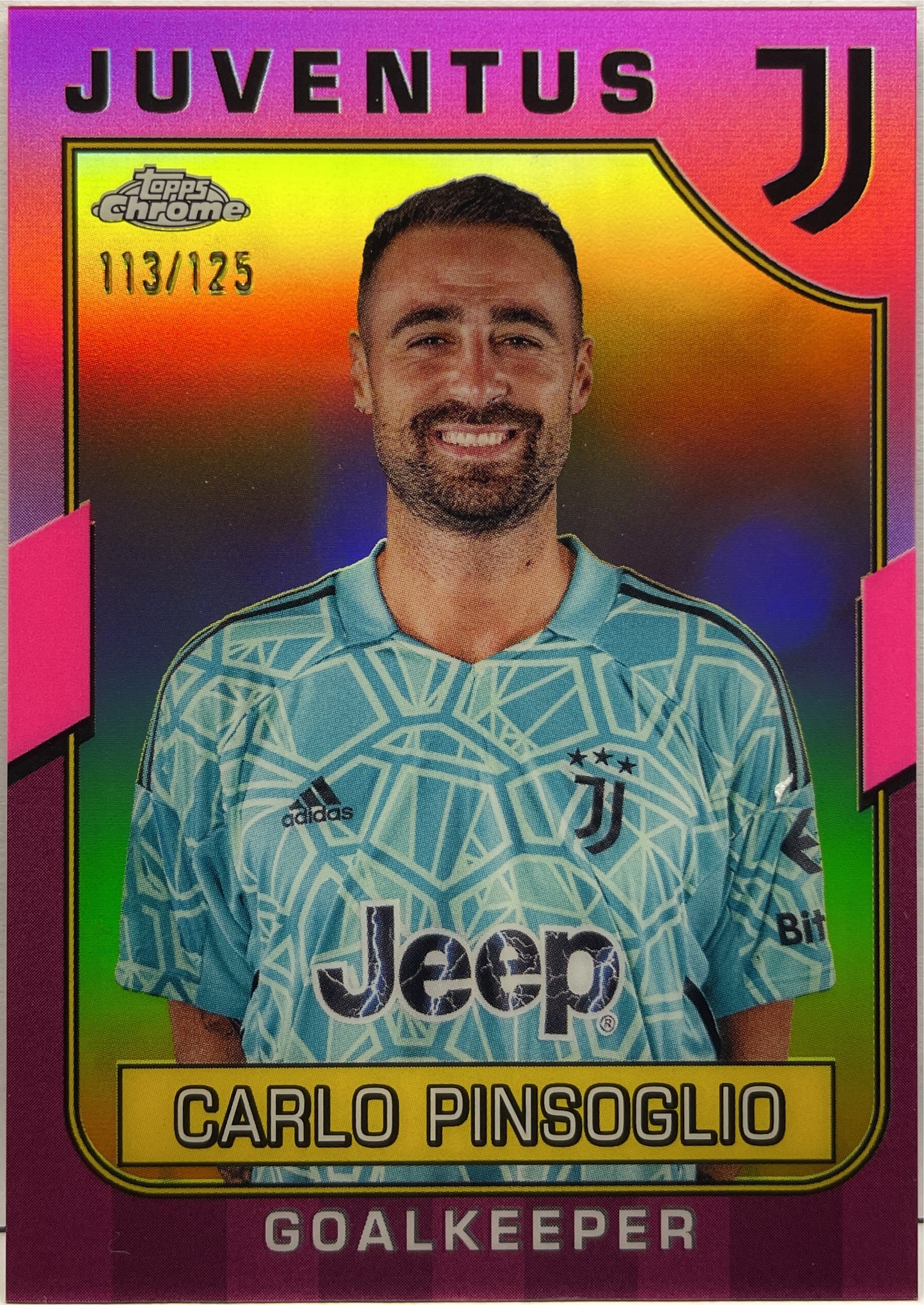 Carlo Pinsoglio 113/125 Pink Topps Chrome Juventus 2022/23